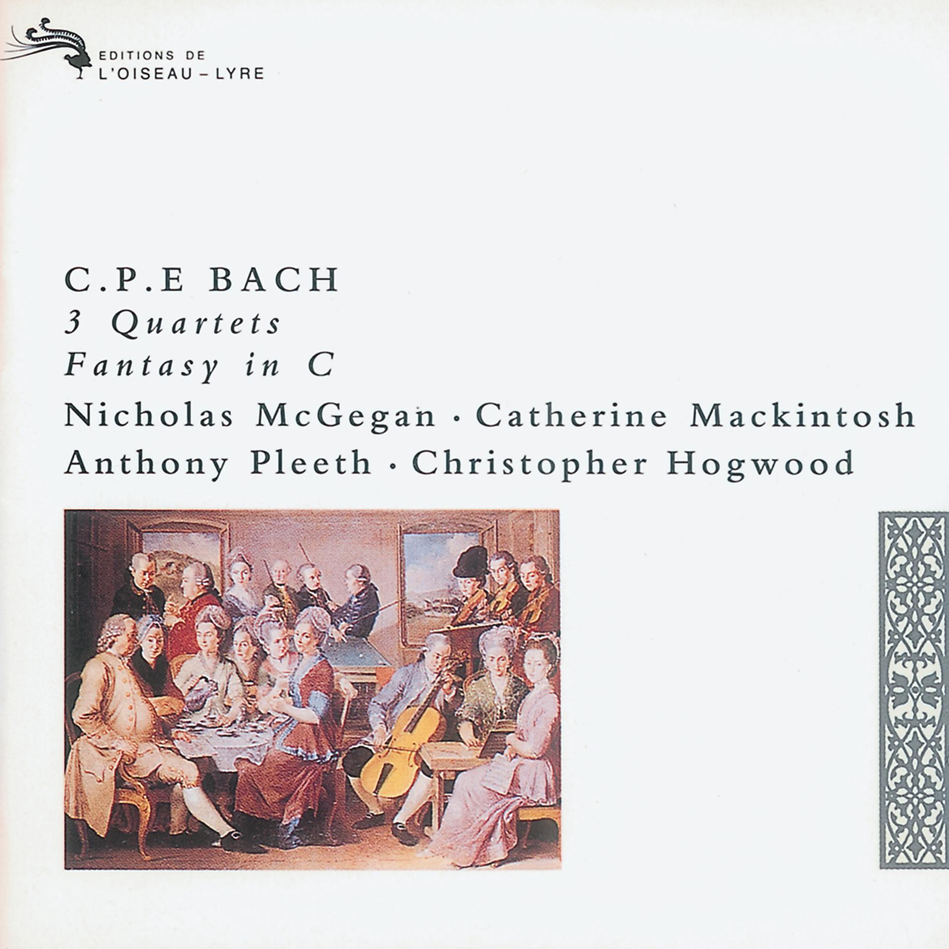 Постер альбома Bach, C.P.E.: 3 Quartets; Fantasy in C