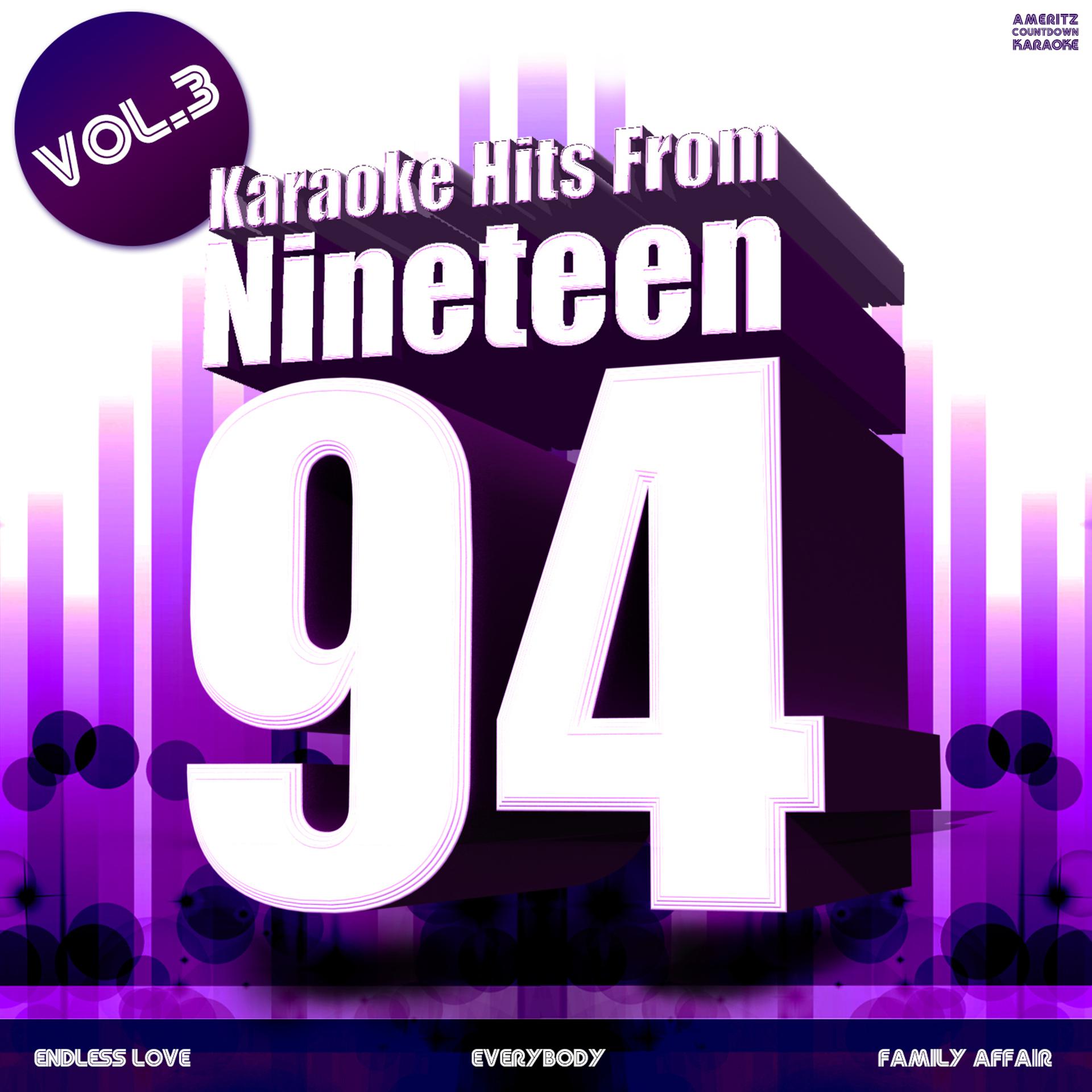 Постер альбома Karaoke Hits from 1994, Vol. 3