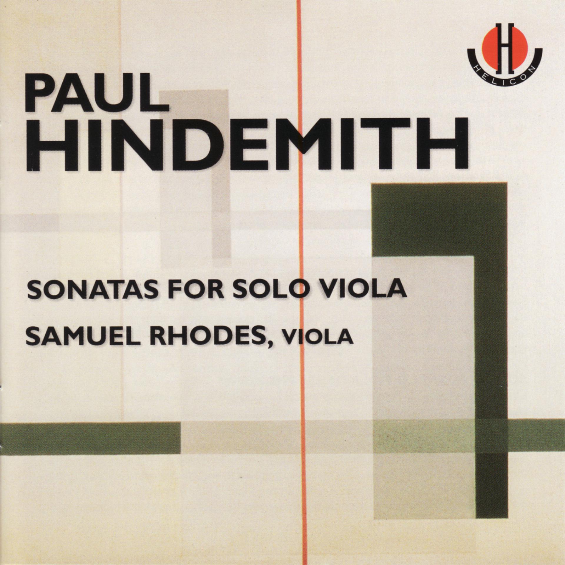 Постер альбома Hindemith: Sonatas for Solo Viola