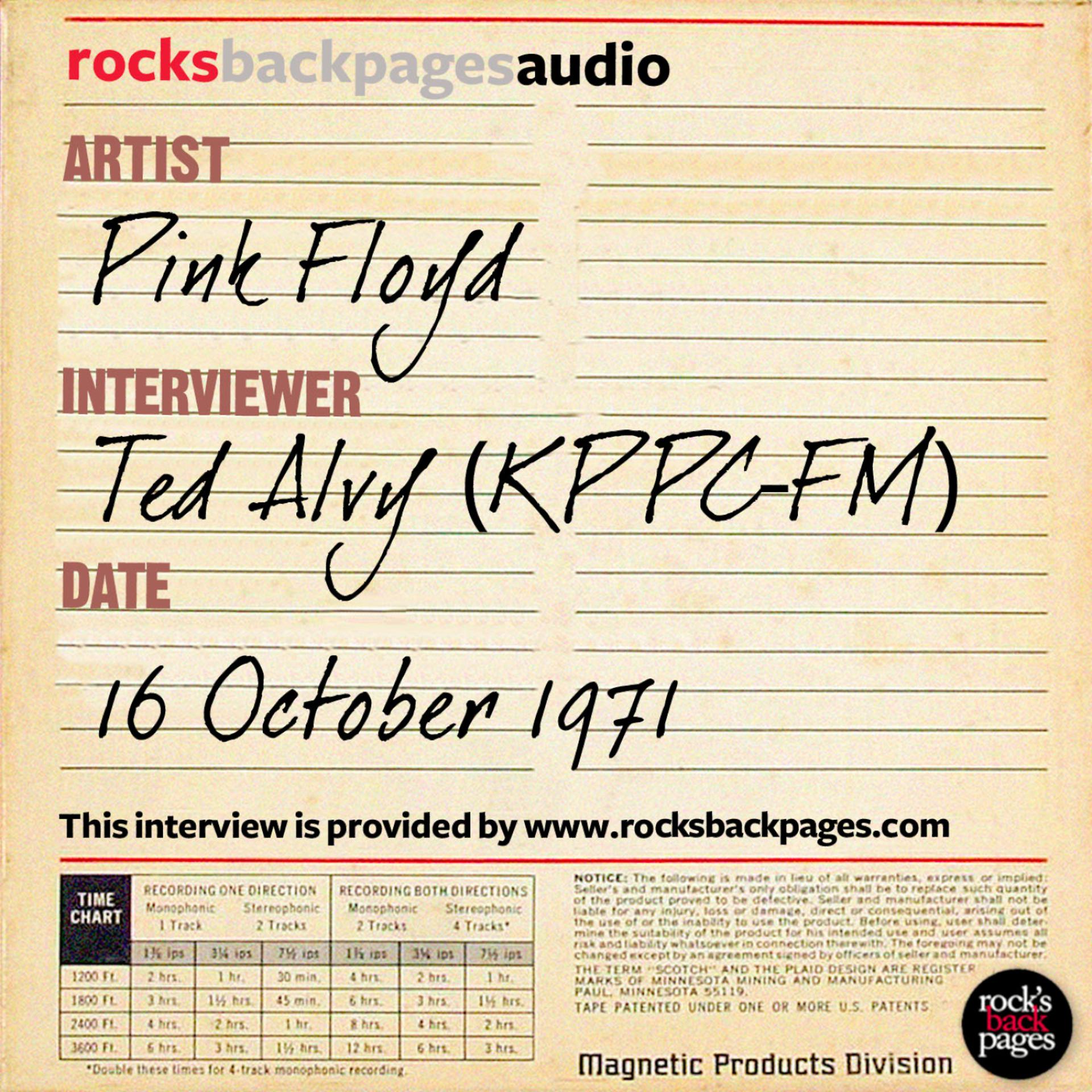 Постер альбома Pink Floyd Interviewed By Ted Alvy