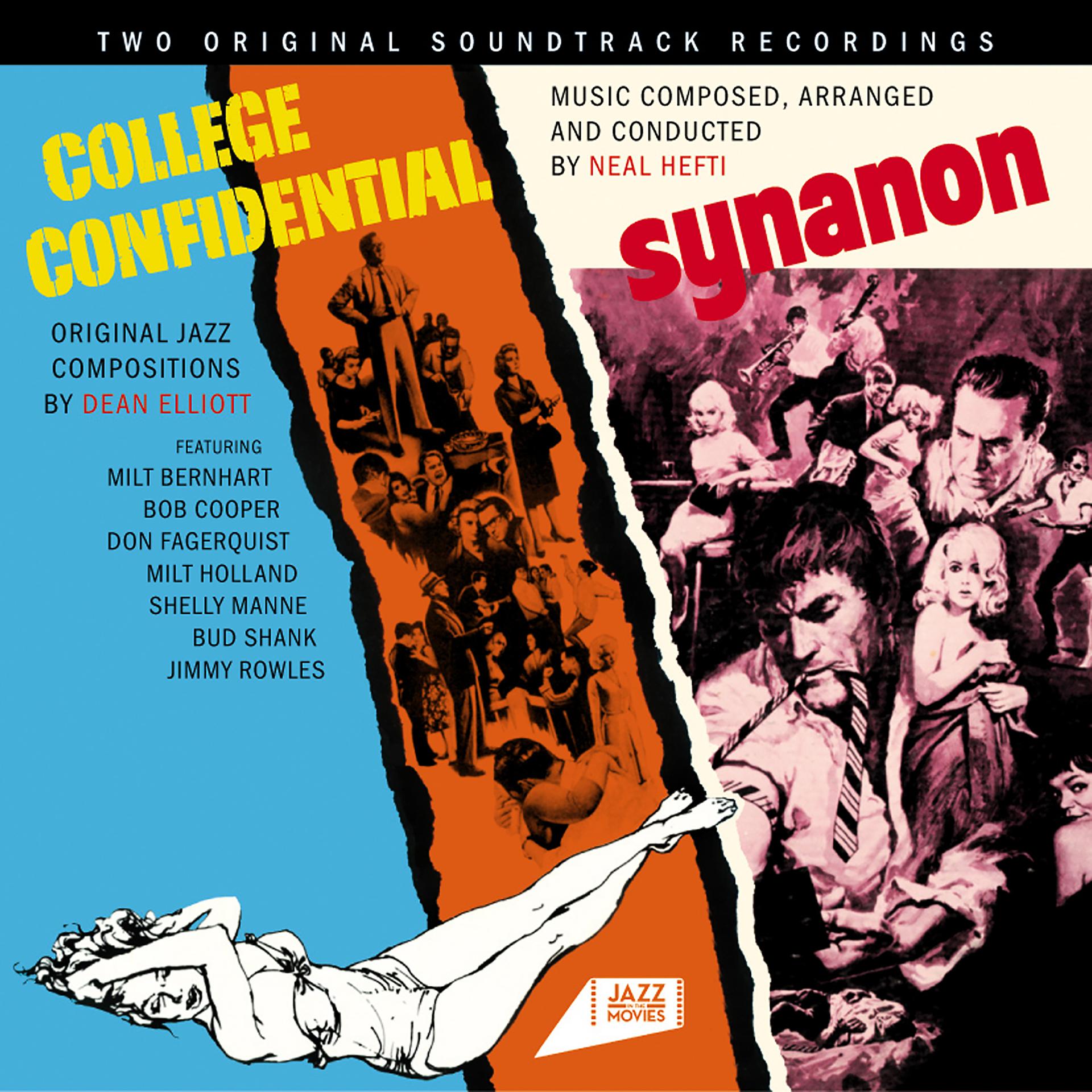 Постер альбома College Confidential. Original Jazz Compositions by Dean Elliot / Synanon. Music Composed, Arranged and Conducted by Neal Hefti
