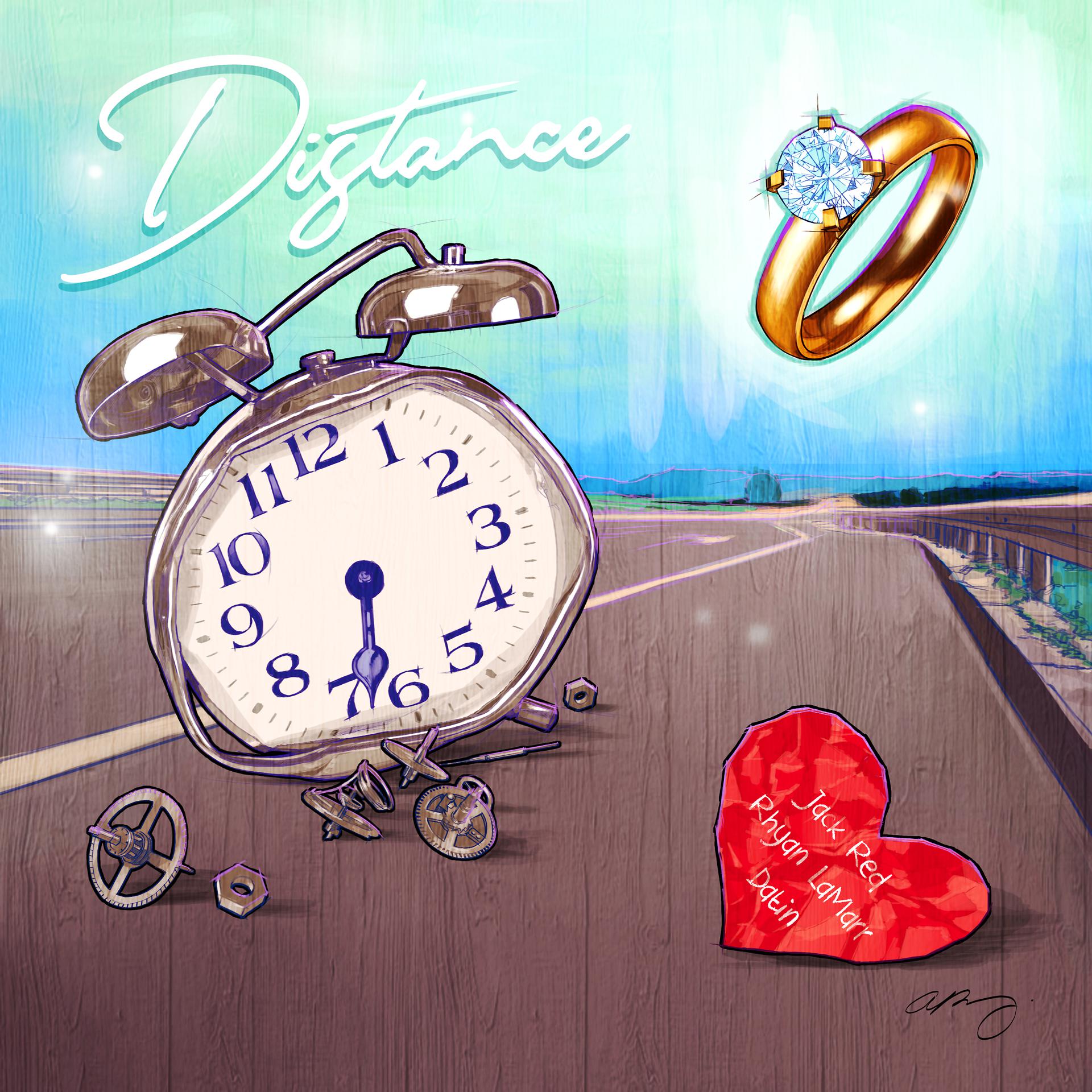 Постер альбома Distance (feat. Jack Red & Datin) [Remix]
