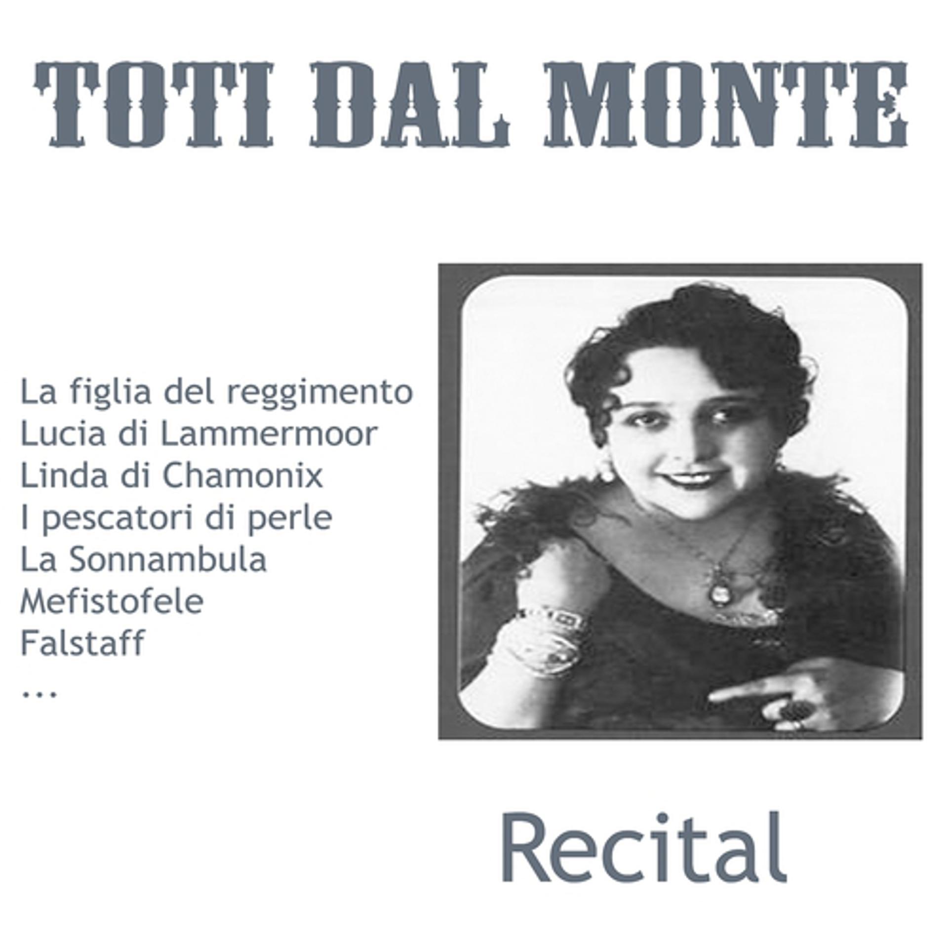 Постер альбома Toti dal monte: Recital