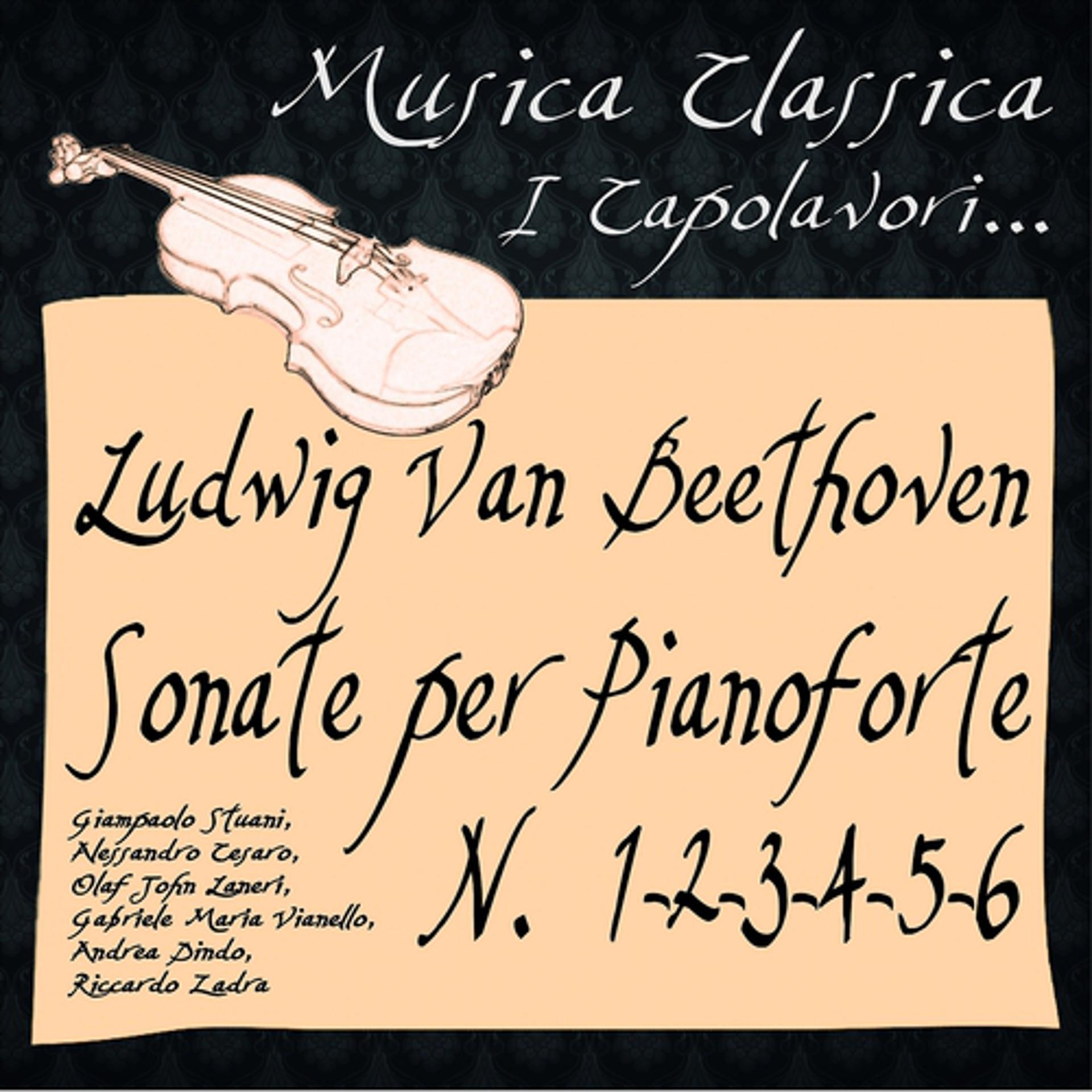 Постер альбома Beethoven: Sonate per Pianoforte No. 1, 2, 3, 4, 5 & 6