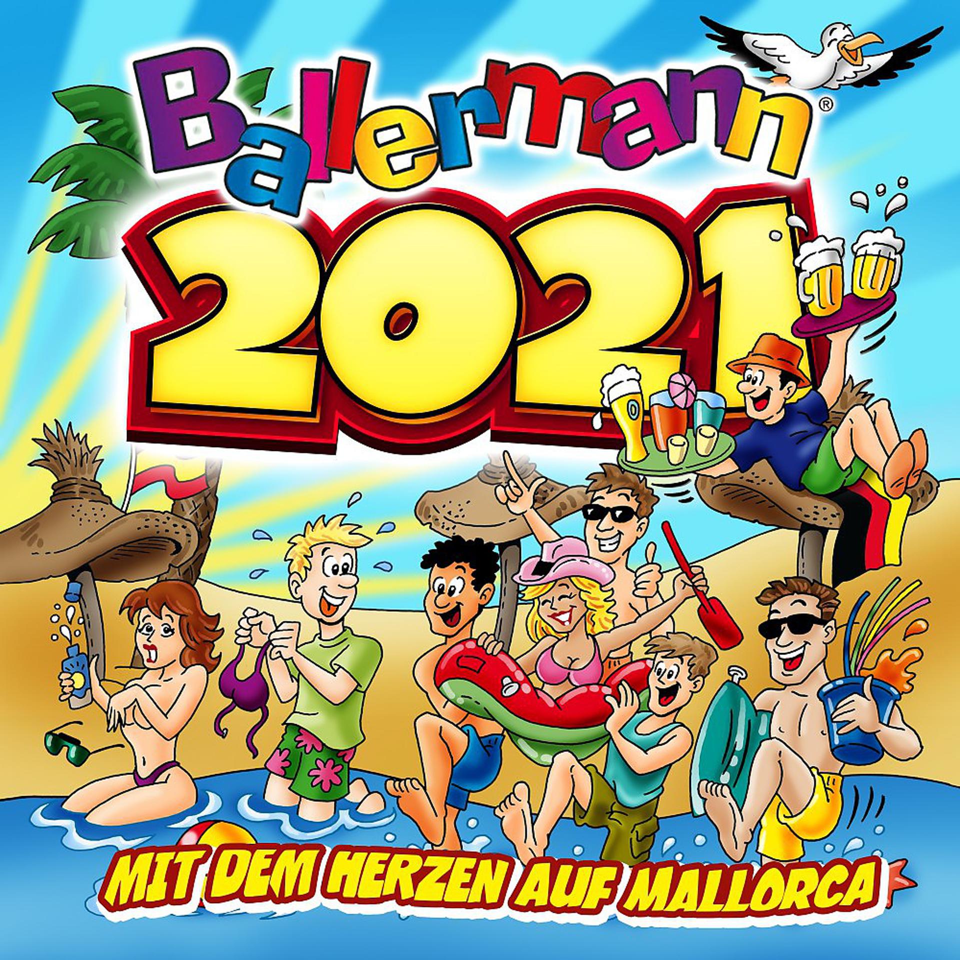 Постер альбома Ballermann 2021: Mit dem Herzen auf Mallorca