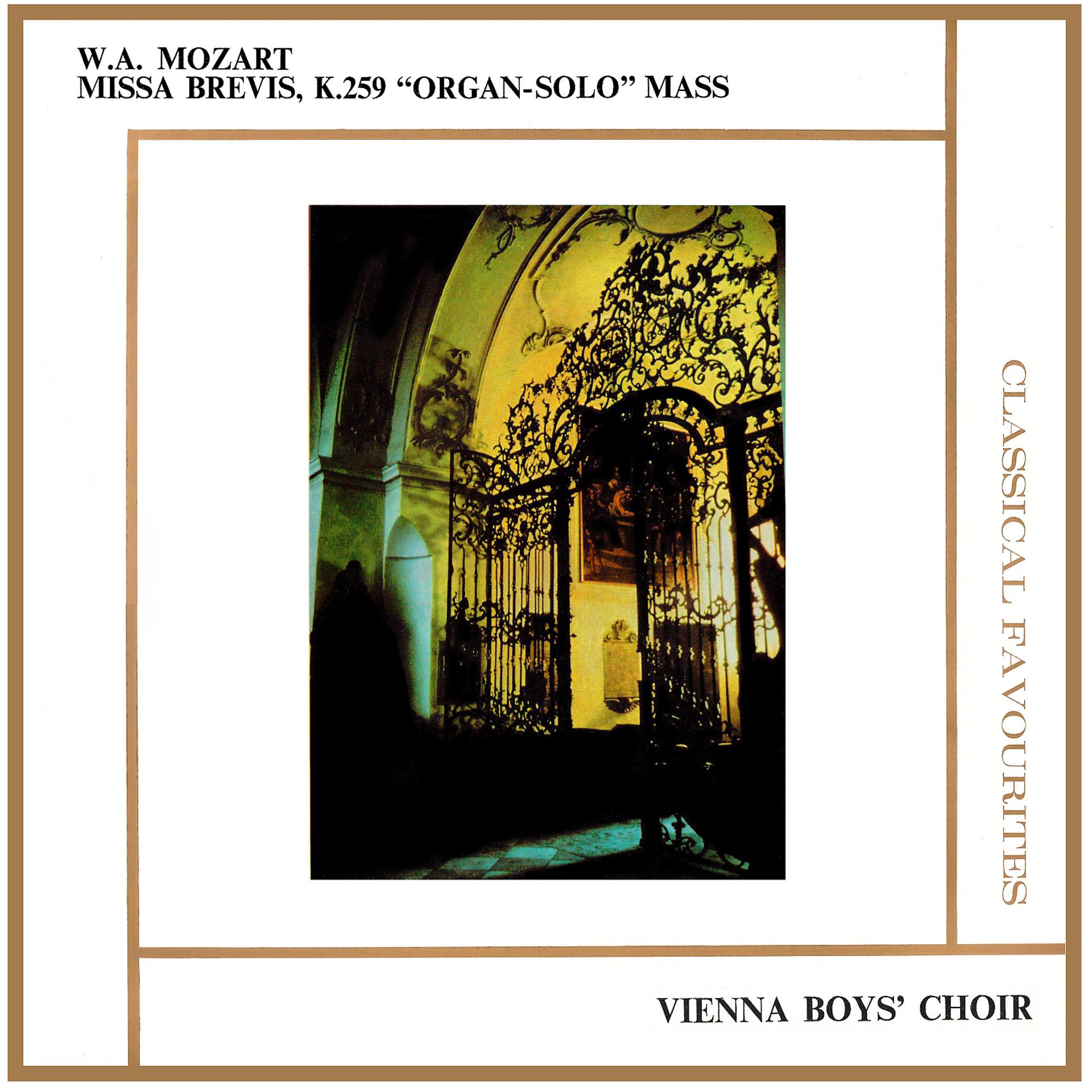 Постер альбома W A Mozart Missa Brevis, K 259 'Organ-Solo' Mass