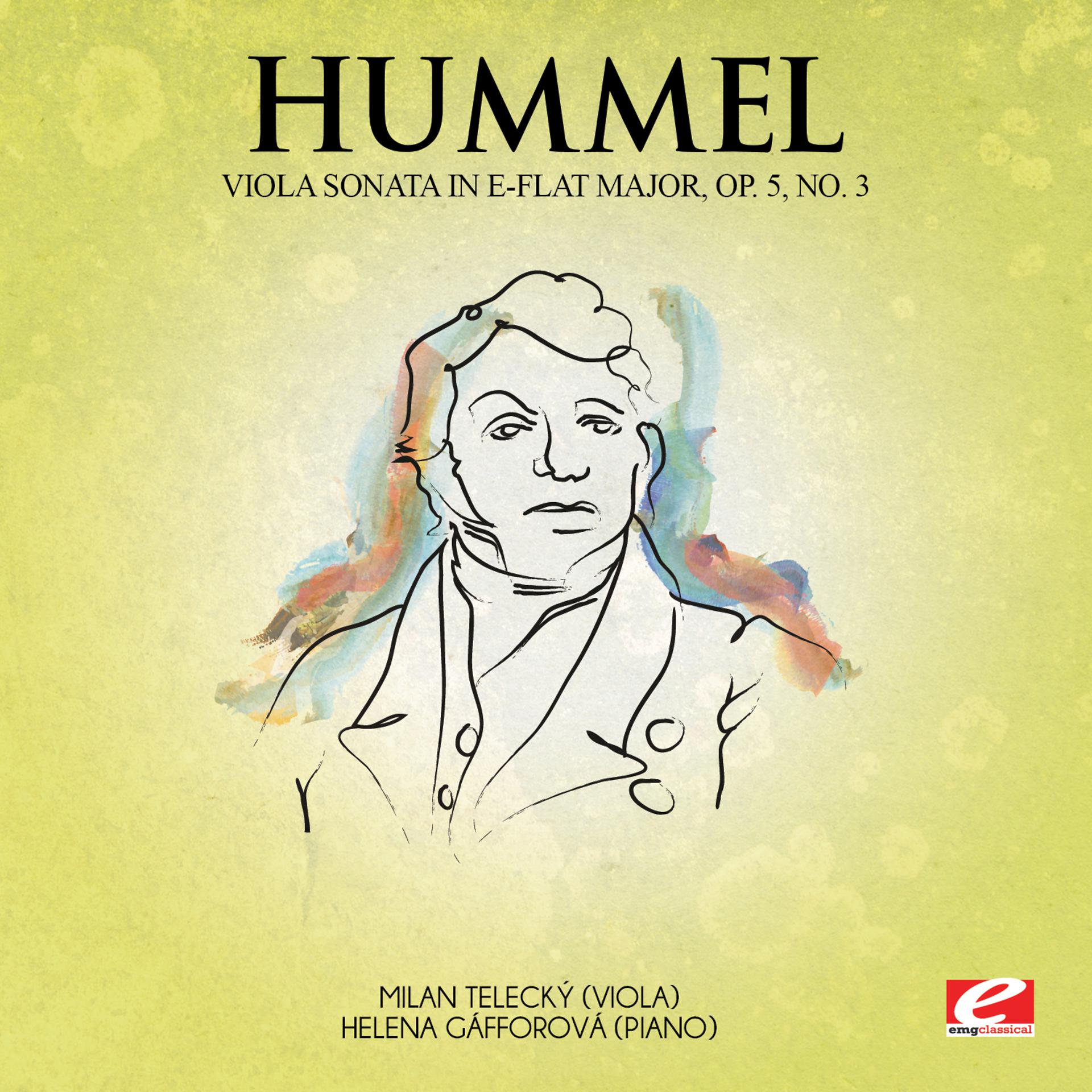 Постер альбома Hummel: Viola Sonata in E-Flat Major, Op. 5, No. 3 (Digitally Remastered)