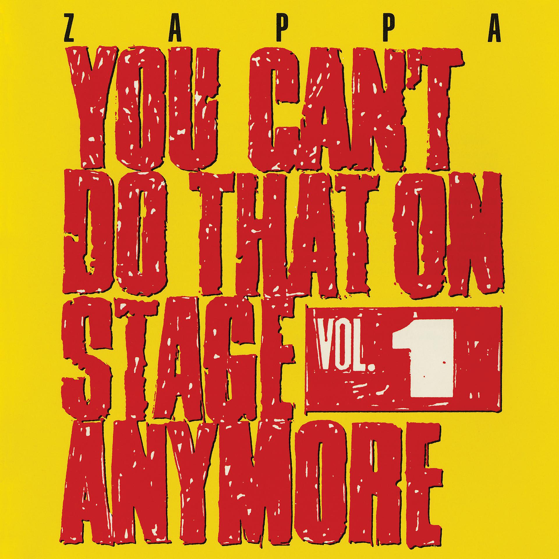 Постер альбома You Can't Do That On Stage Anymore, Vol. 1