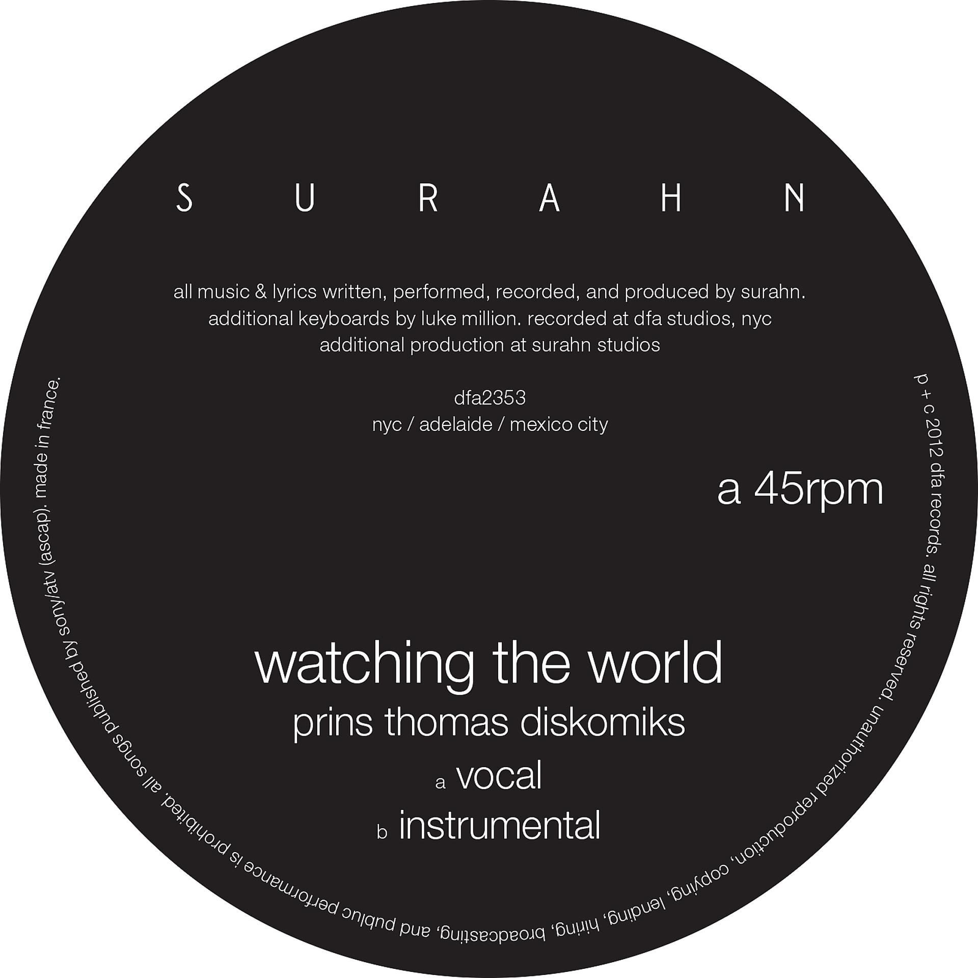 Постер альбома Watching the World (Prins Thomas Diskomiks)