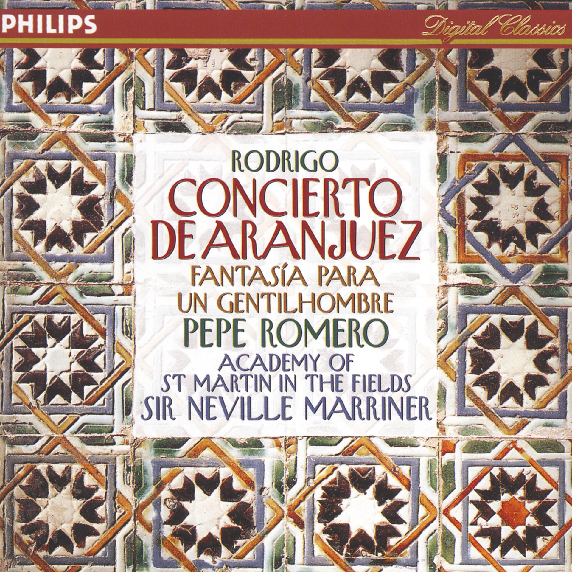 Постер альбома Rodrigo: Concierto de Aranjuez; Fantasía para un gentilhombre etc.