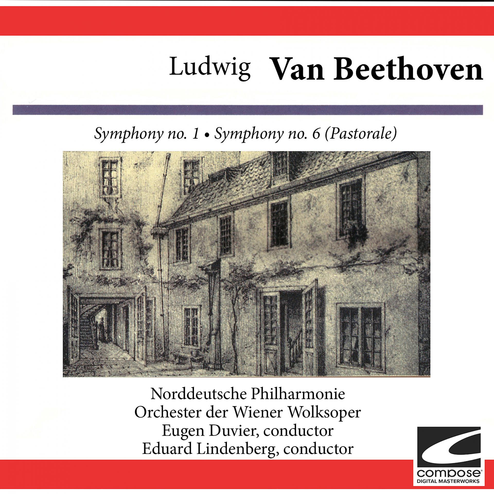Постер альбома Ludwig van Beethoven: Symphony no. 1  - Symphony no. 6 (Pastorale)