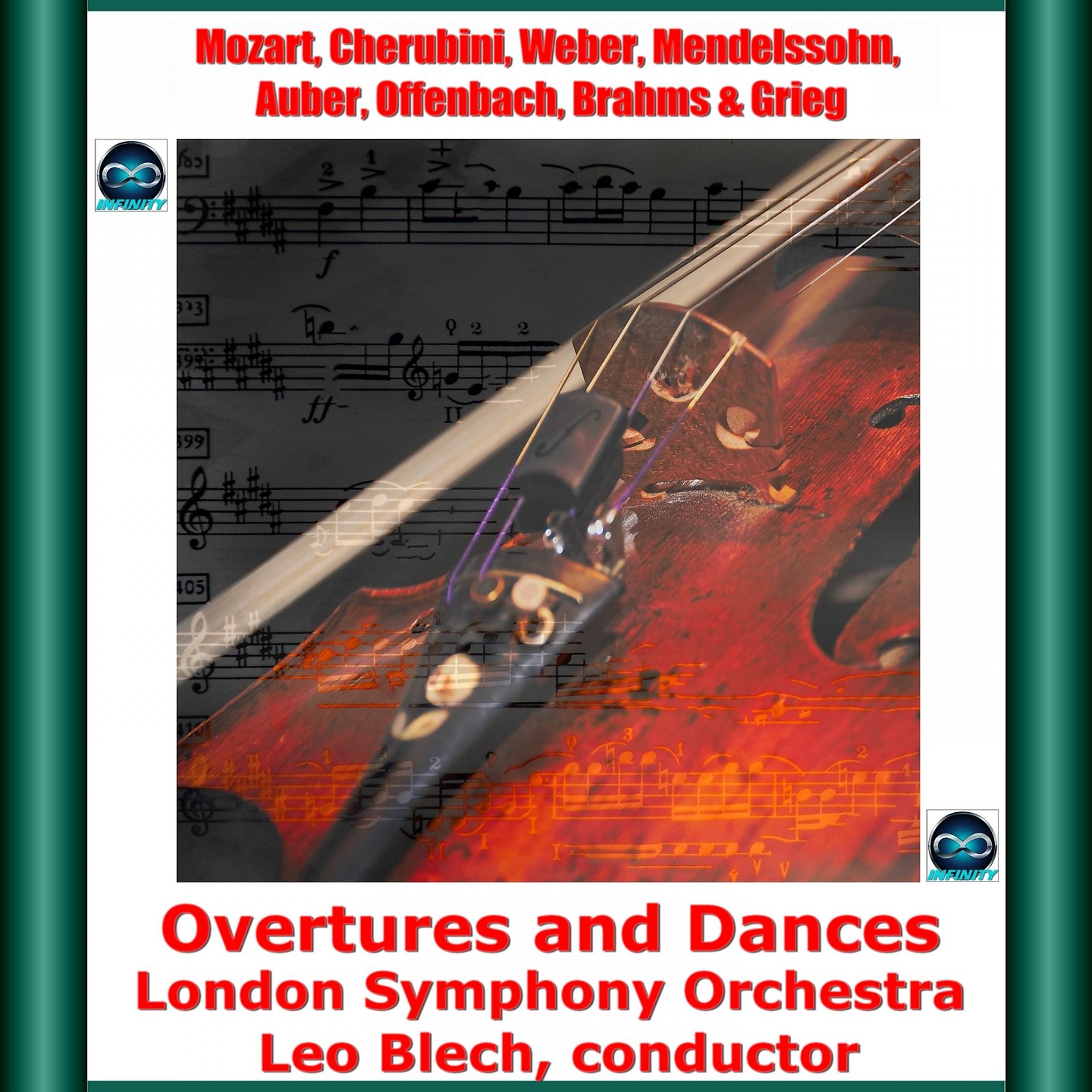 Постер альбома Mozart, Cherubini, Weber, Mendelssohn, Auber, Offenbach, Brahms & Grieg: Overtures and Dances