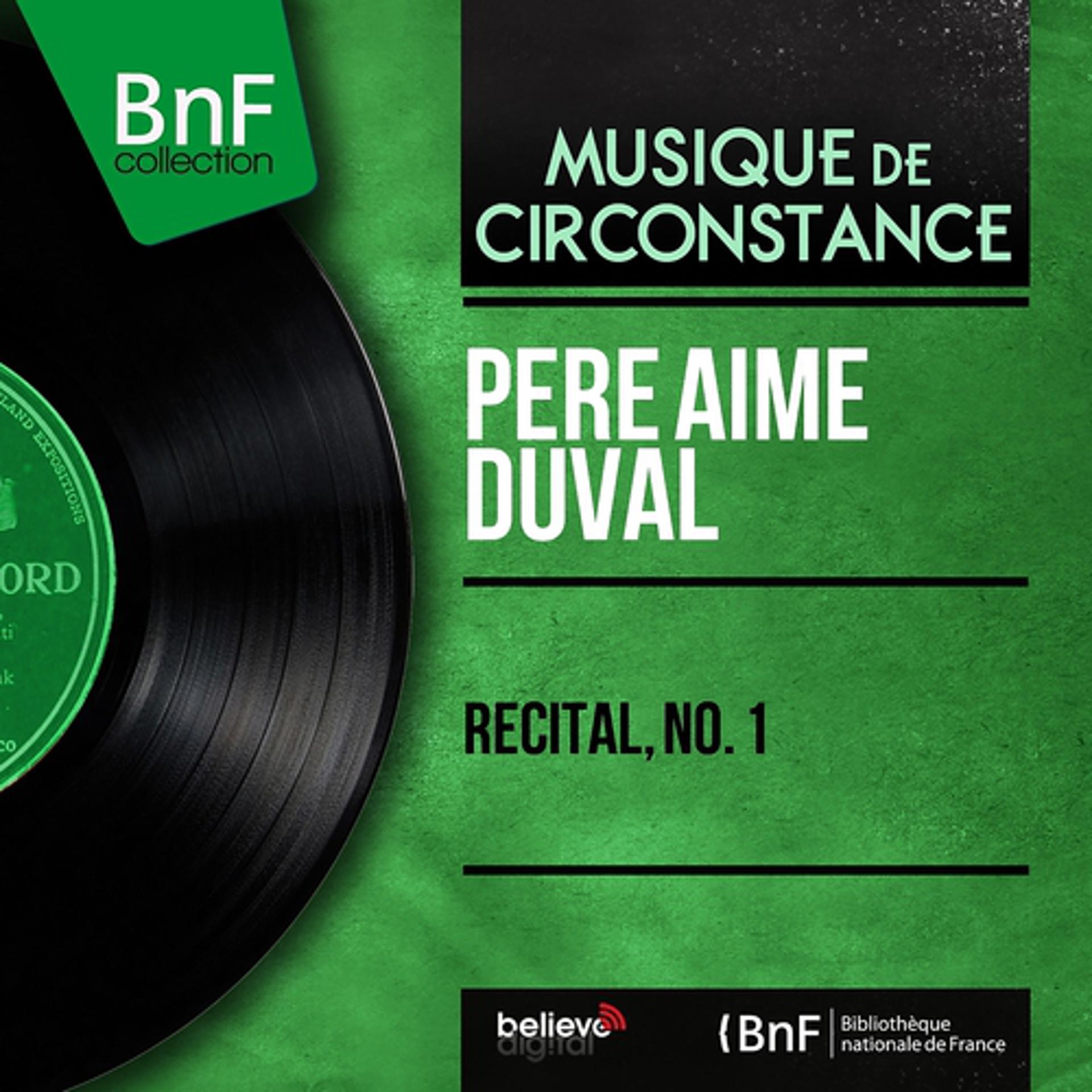 Постер альбома Récital, No. 1 (Live, Mono version)