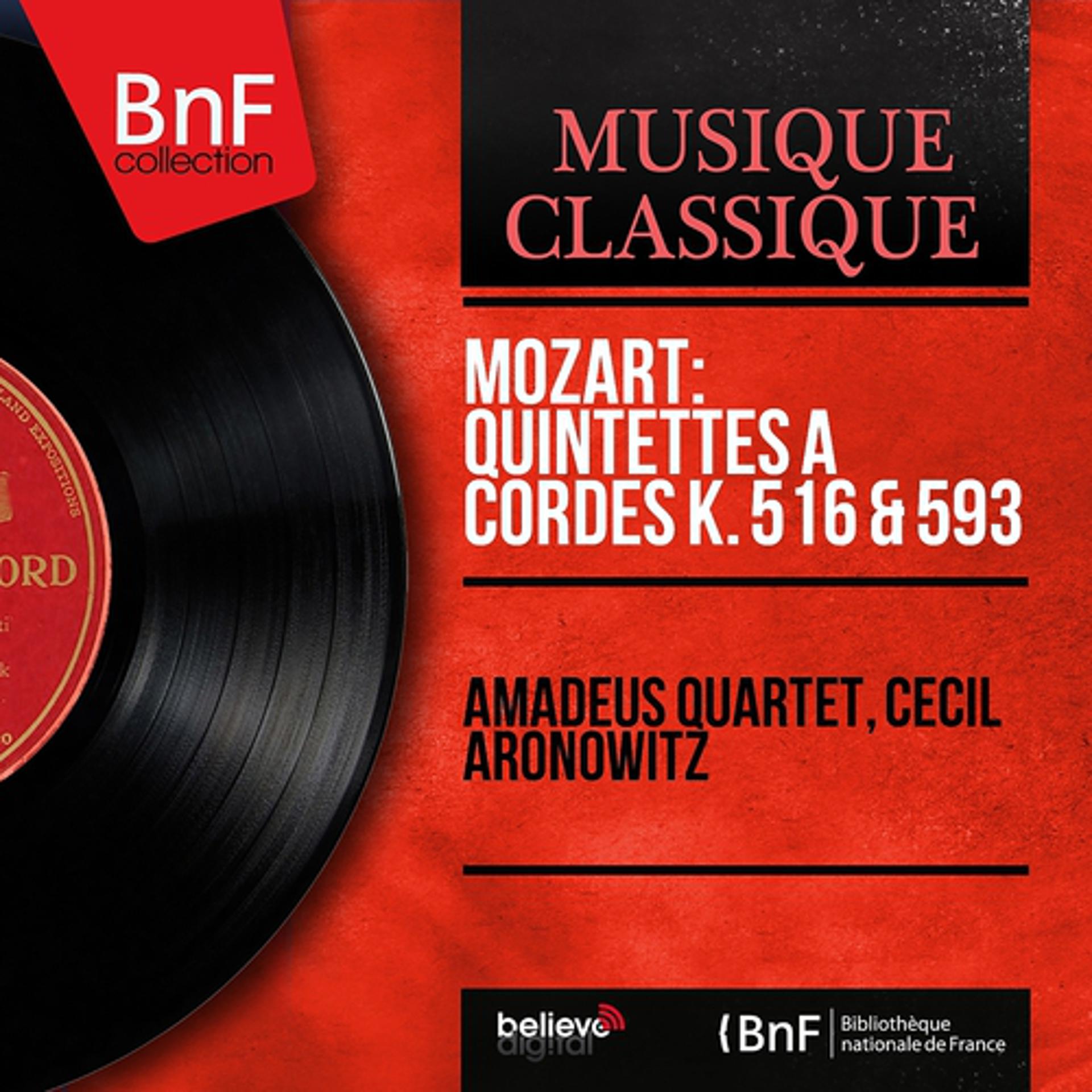 Постер альбома Mozart: Quintettes à cordes K. 516 & 593 (Stereo Version)