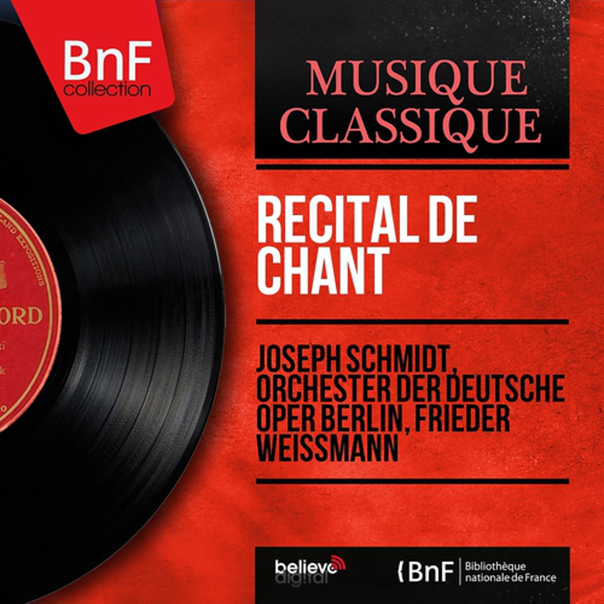 Постер альбома Récital de chant (Mono Version)