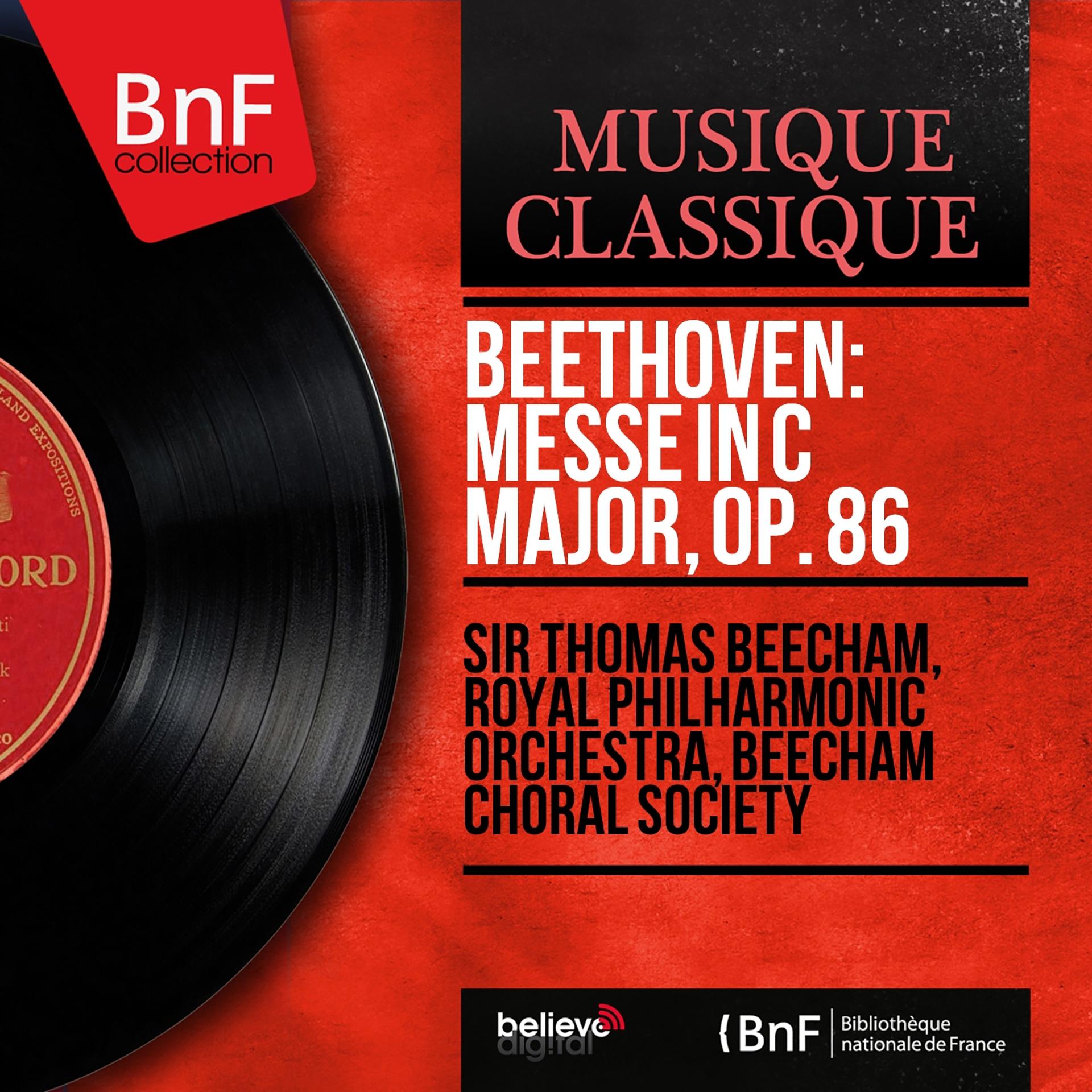 Постер альбома Beethoven: Messe in C Major, Op. 86 (Mono Version)