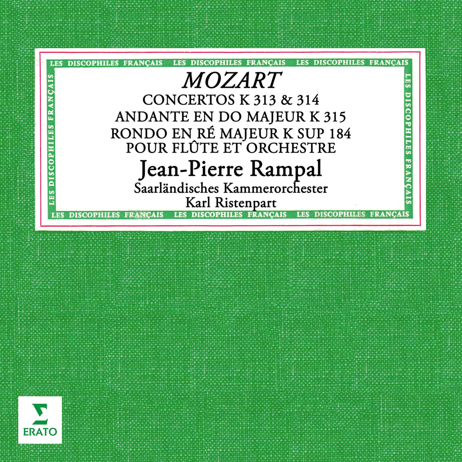 Постер альбома Mozart: Concertos, Andante et Rondo pour flûte et orchestre