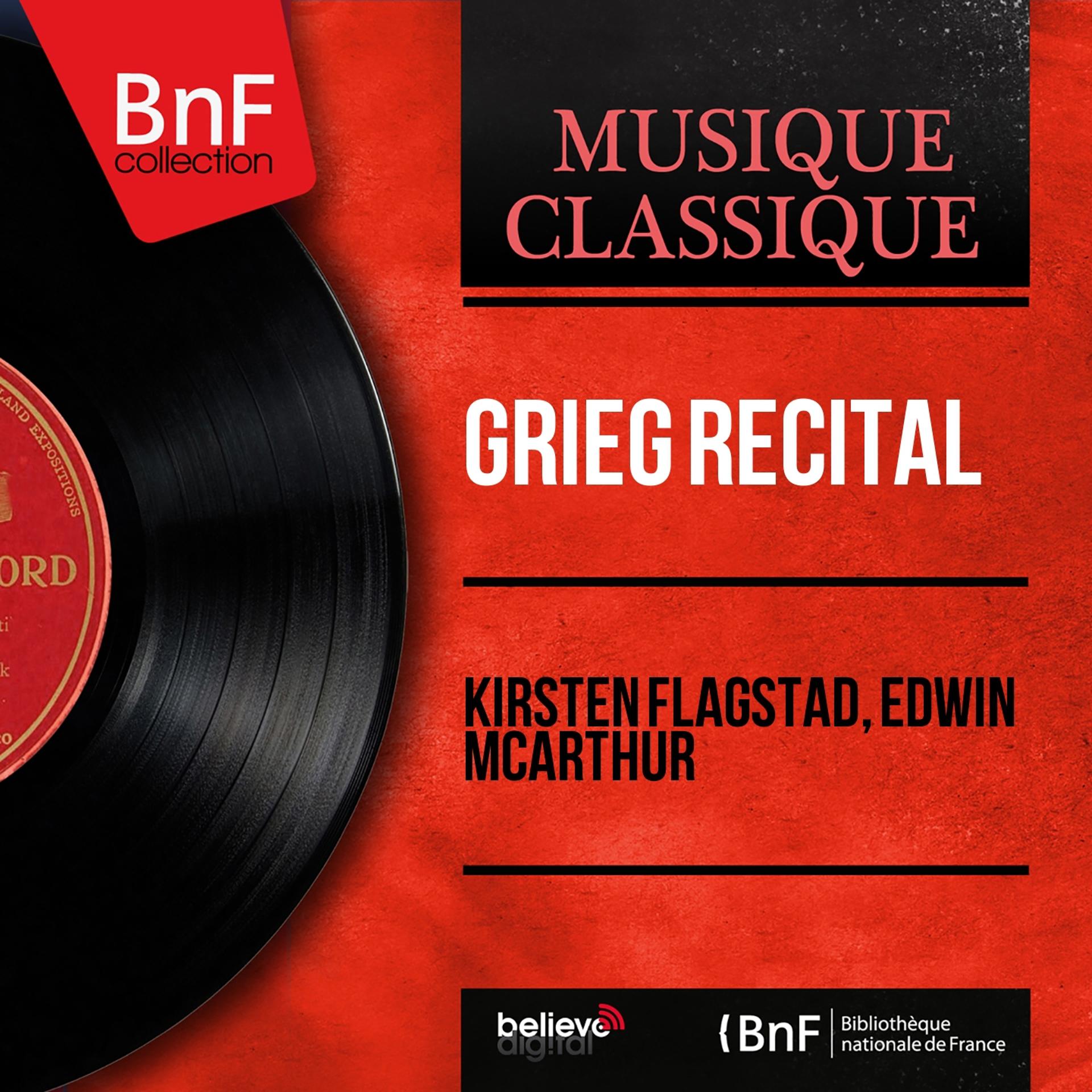 Постер альбома Grieg Recital (Mono Version)