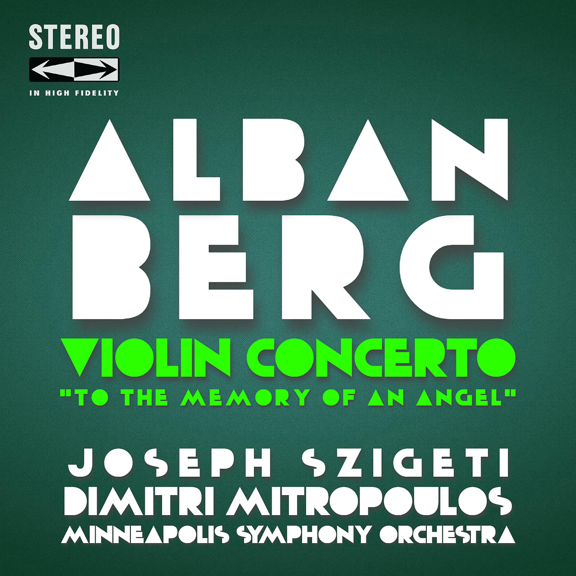 Постер альбома Alban Berg Violin Concerto
