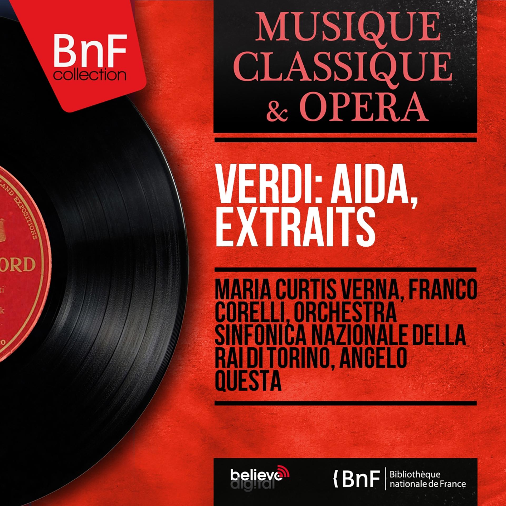 Постер альбома Verdi: Aida, extraits (Mono Version)
