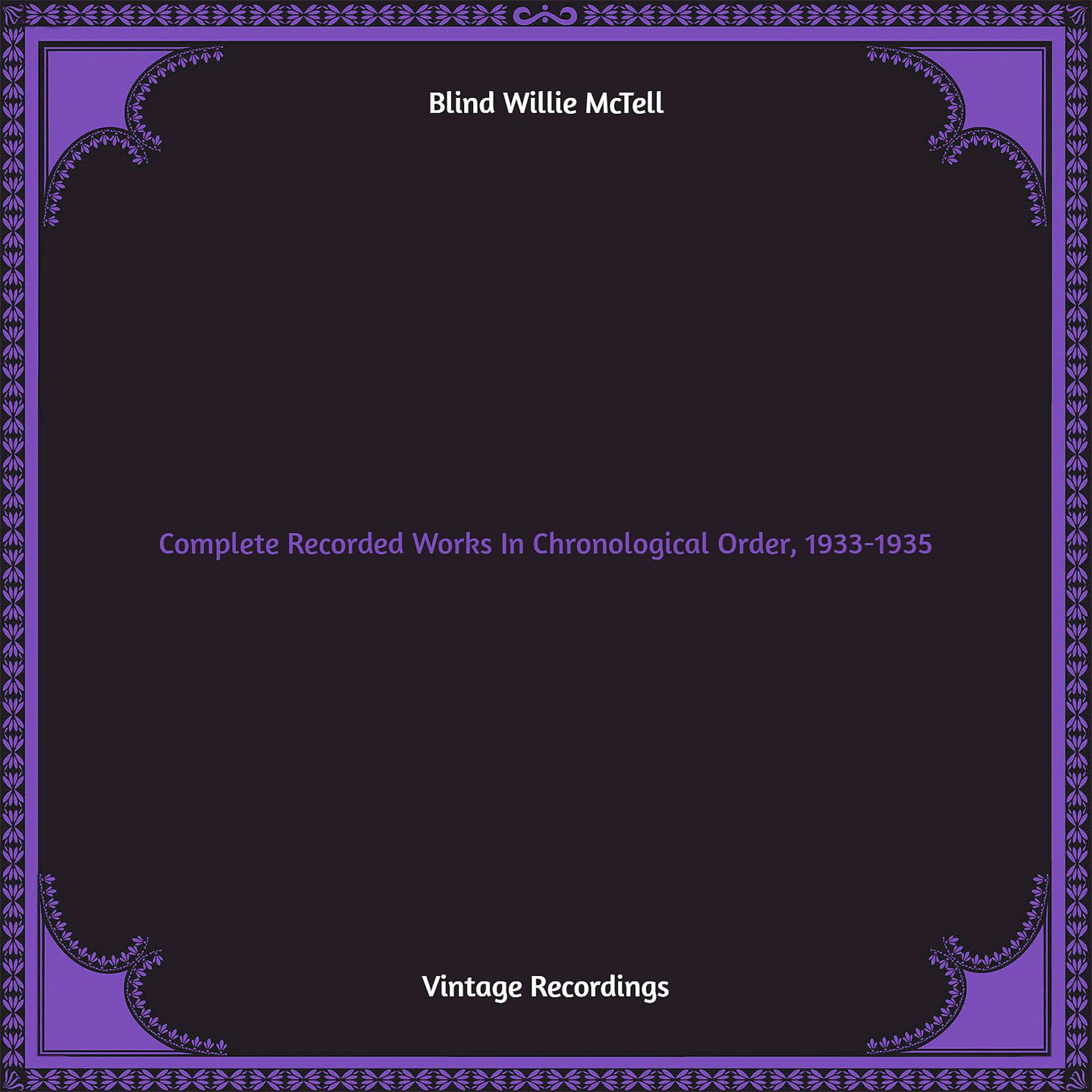 Постер альбома Complete Recorded Works In Chronological Order, 1933-1935