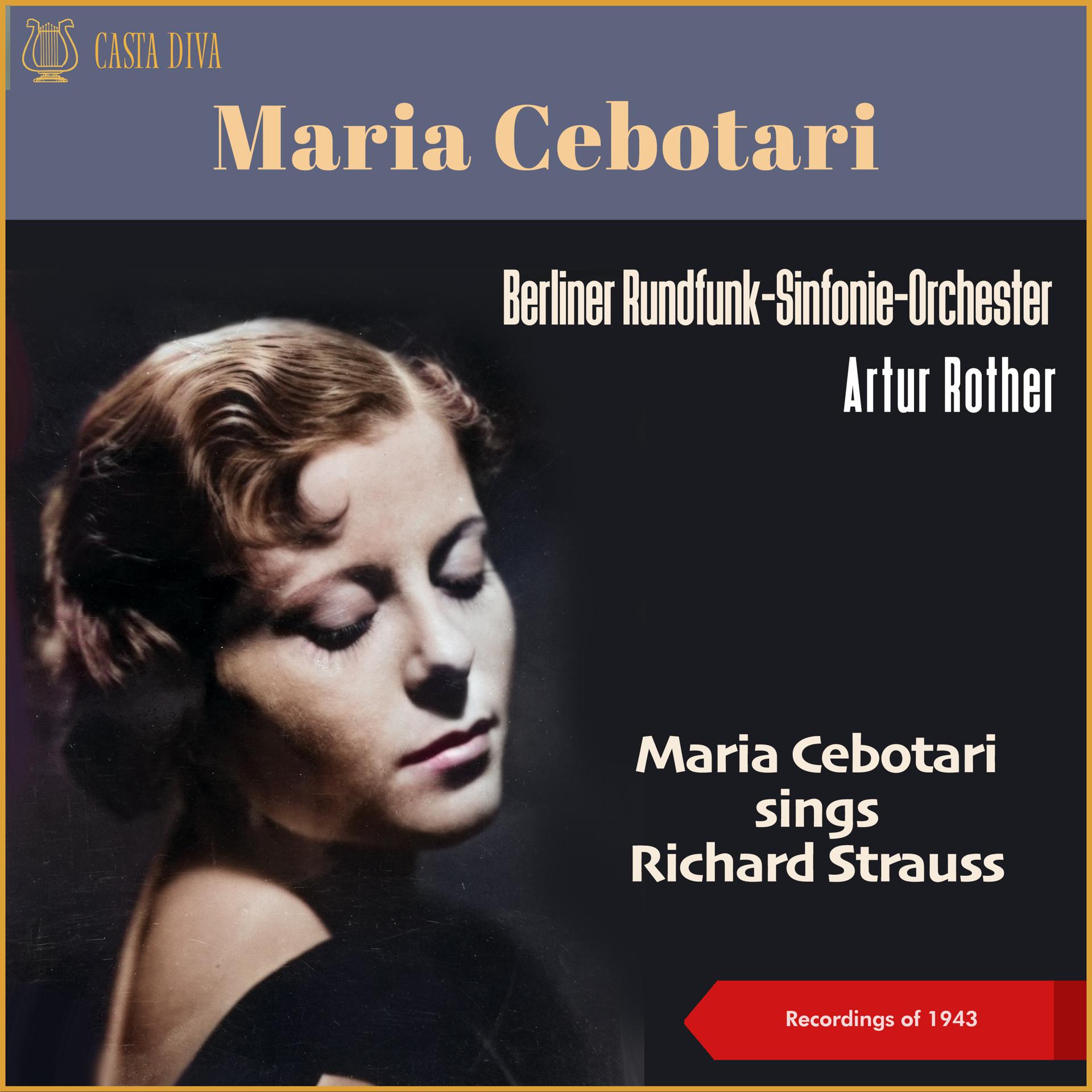 Постер альбома Maria Cebotari sings Richard Strauss