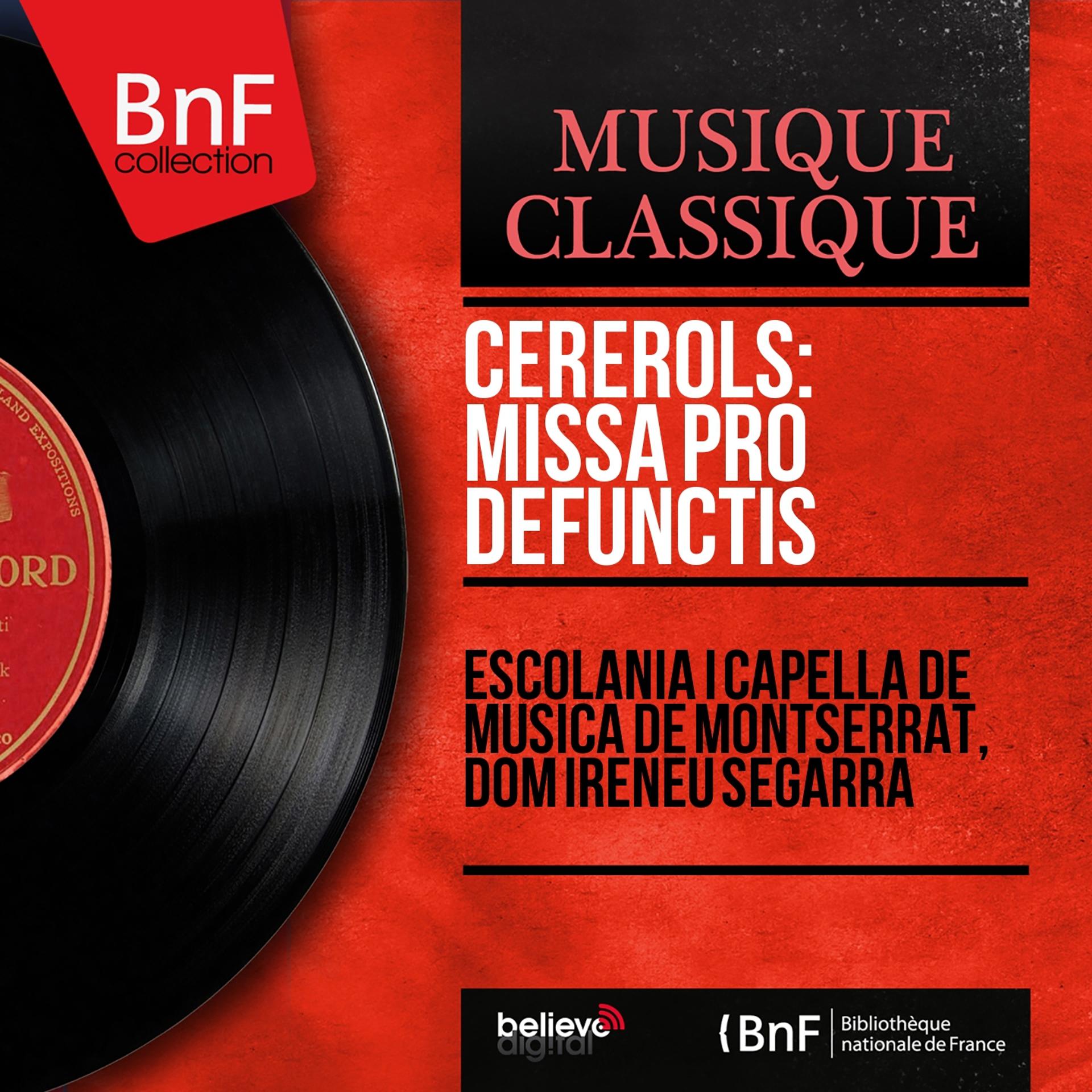 Постер альбома Cererols: Missa pro defunctis (Stereo Version)