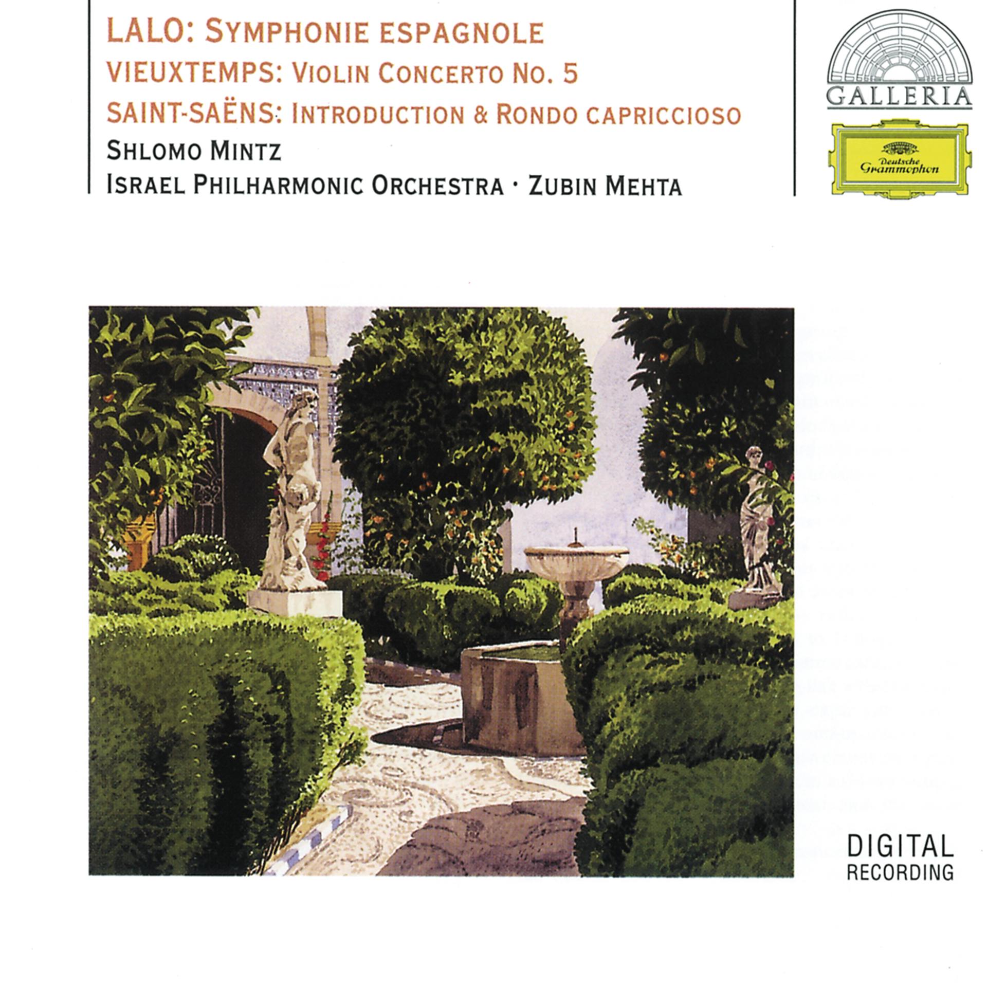 Постер альбома Lalo: Symphony espagnole / Vieuxtemps: Violin Concerto No.5 / Saint-Saëns: Introduction & Rondo capriccioso