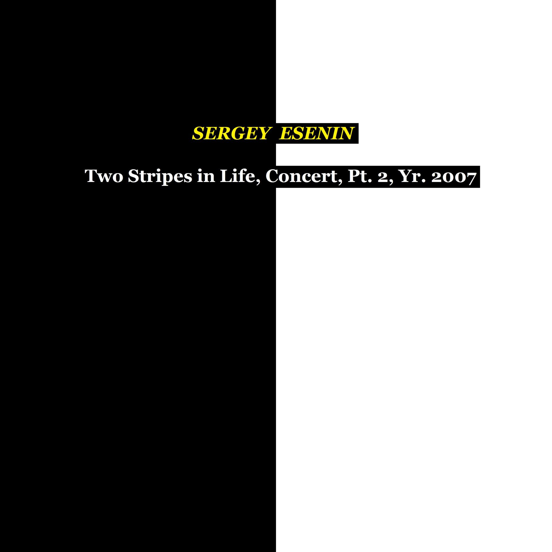Постер альбома Two Stripes in Life, Concert, Pt. 2, Yr. 2007