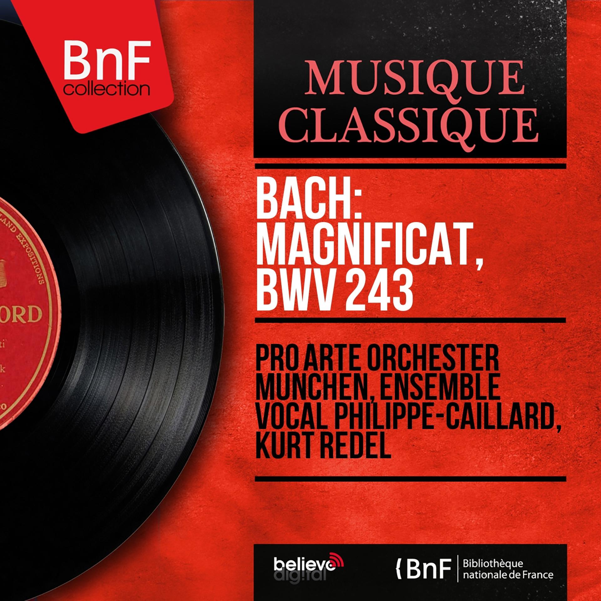 Постер альбома Bach: Magnificat, BWV 243 (Mono Version)