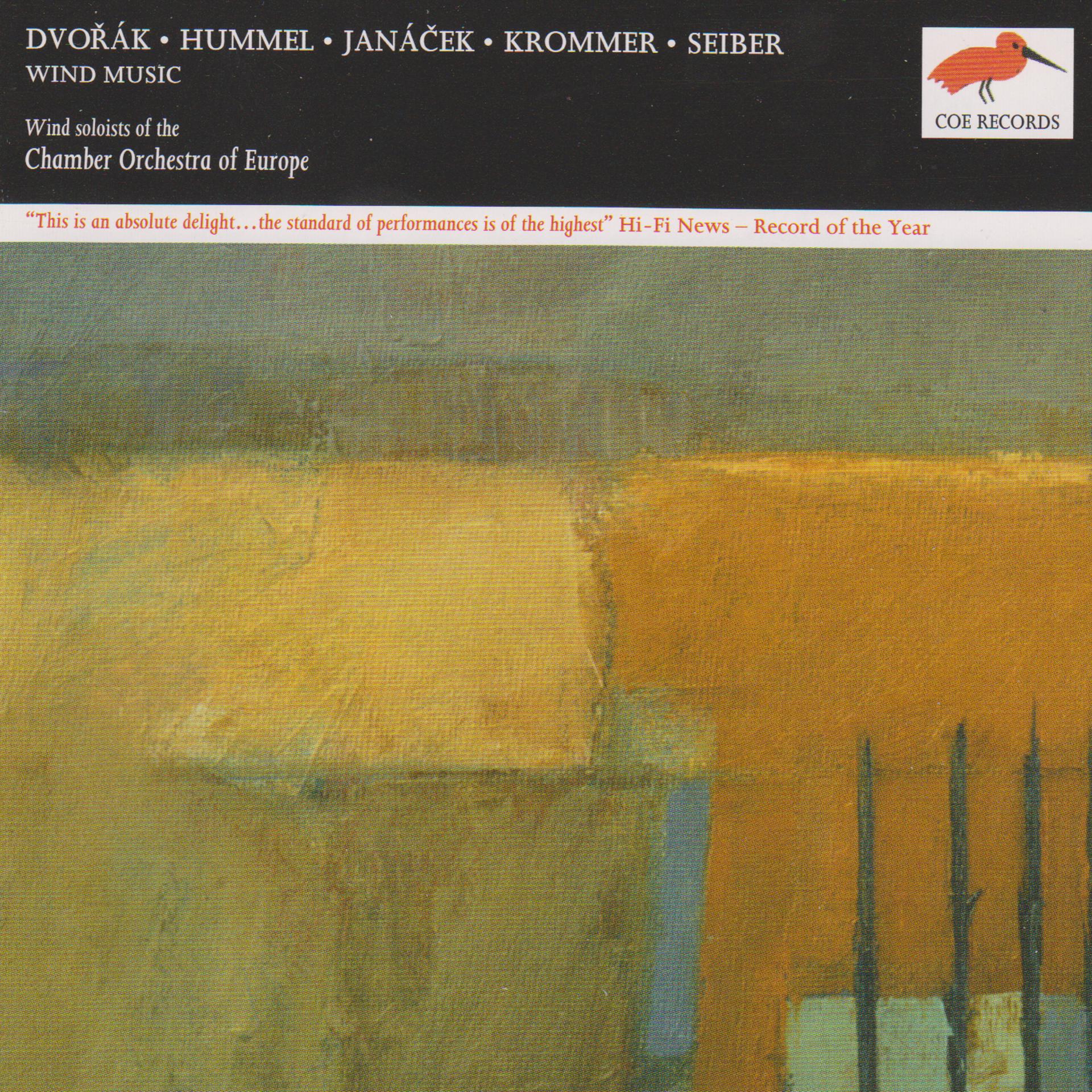 Постер альбома Dvořák, Janáček, Seiber, Hummel, Krommer: Music for Wind Ensemble