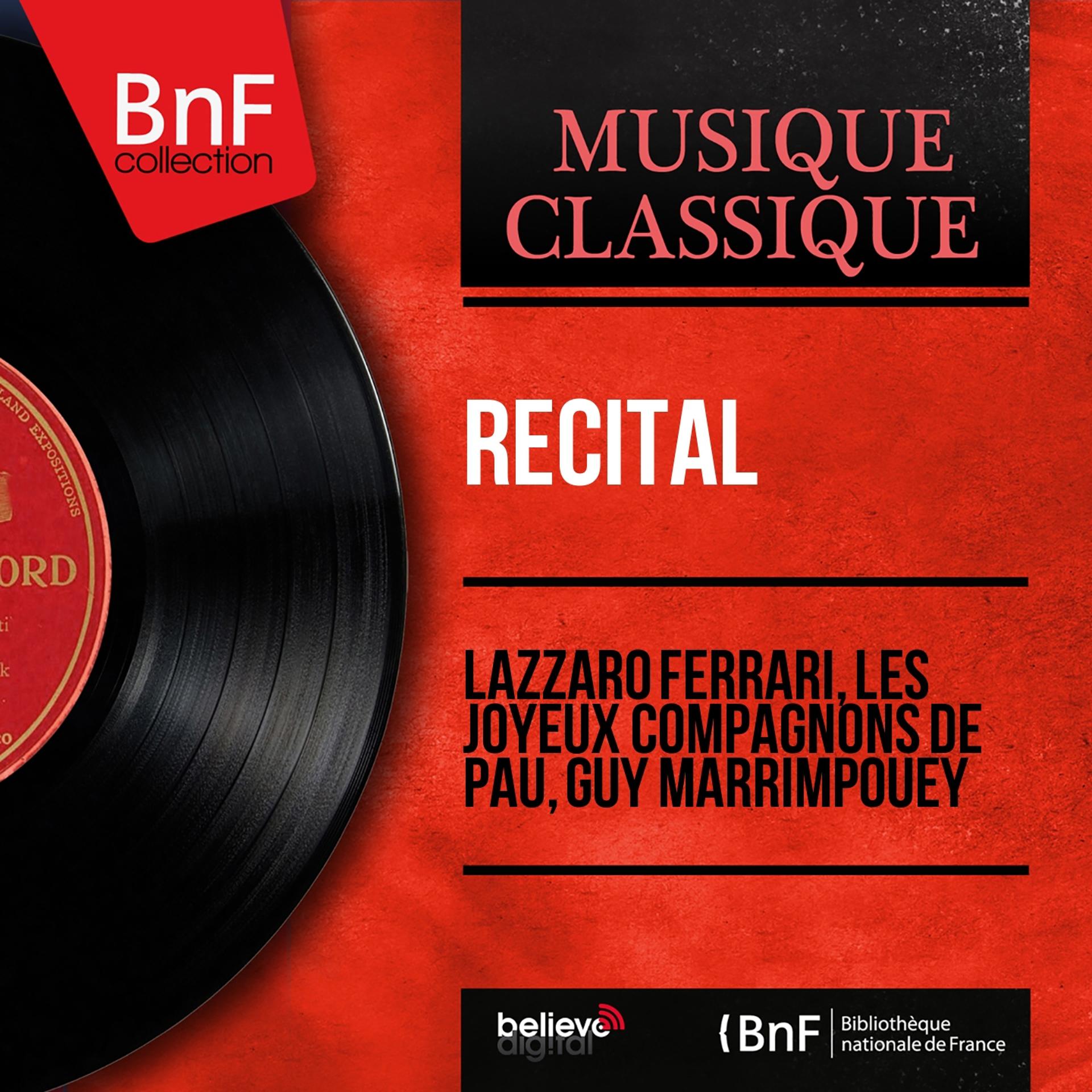 Постер альбома Récital (Arranged for Solo Voice, Choir and Organ, Mono Version)