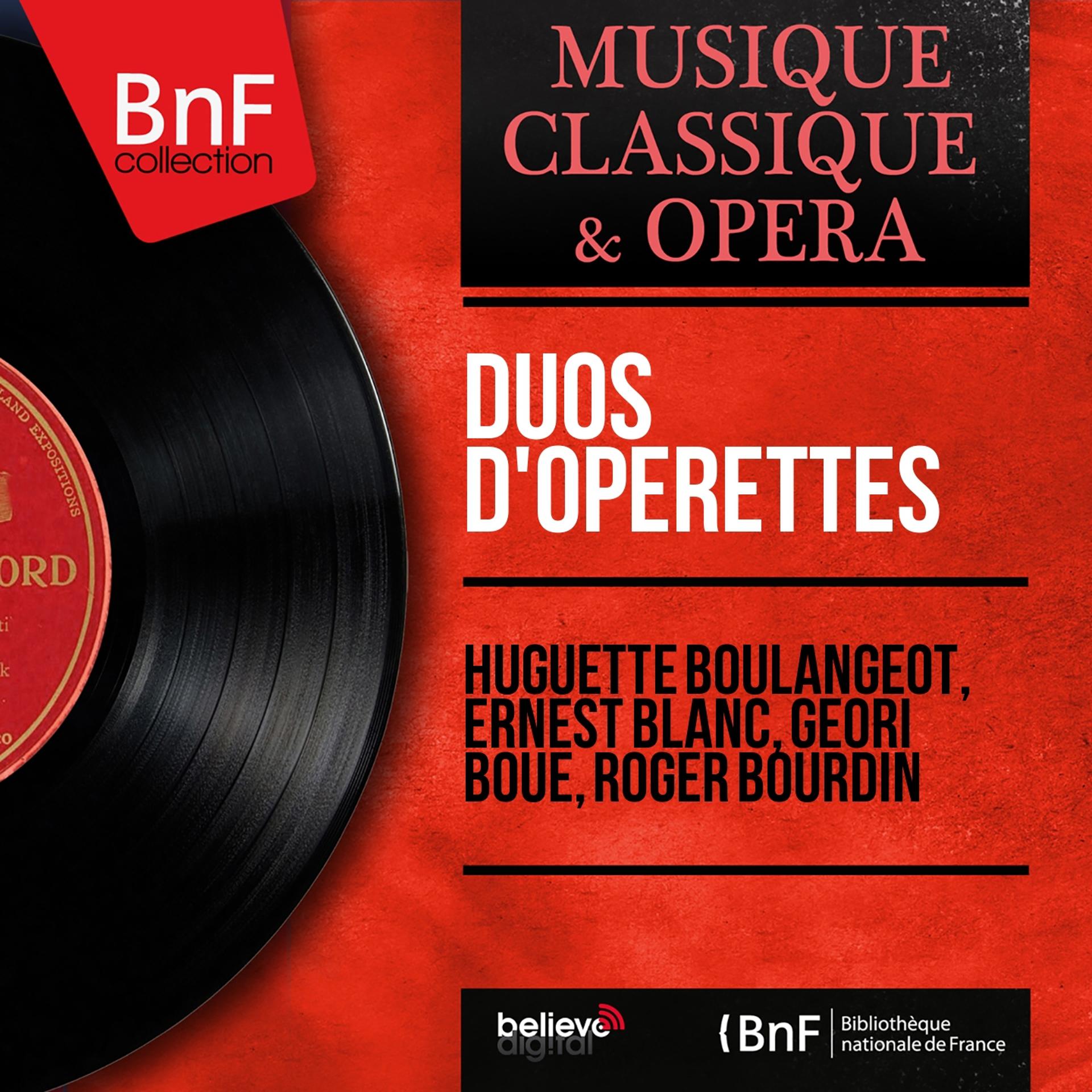 Постер альбома Duos d'opérettes (Mono Version)