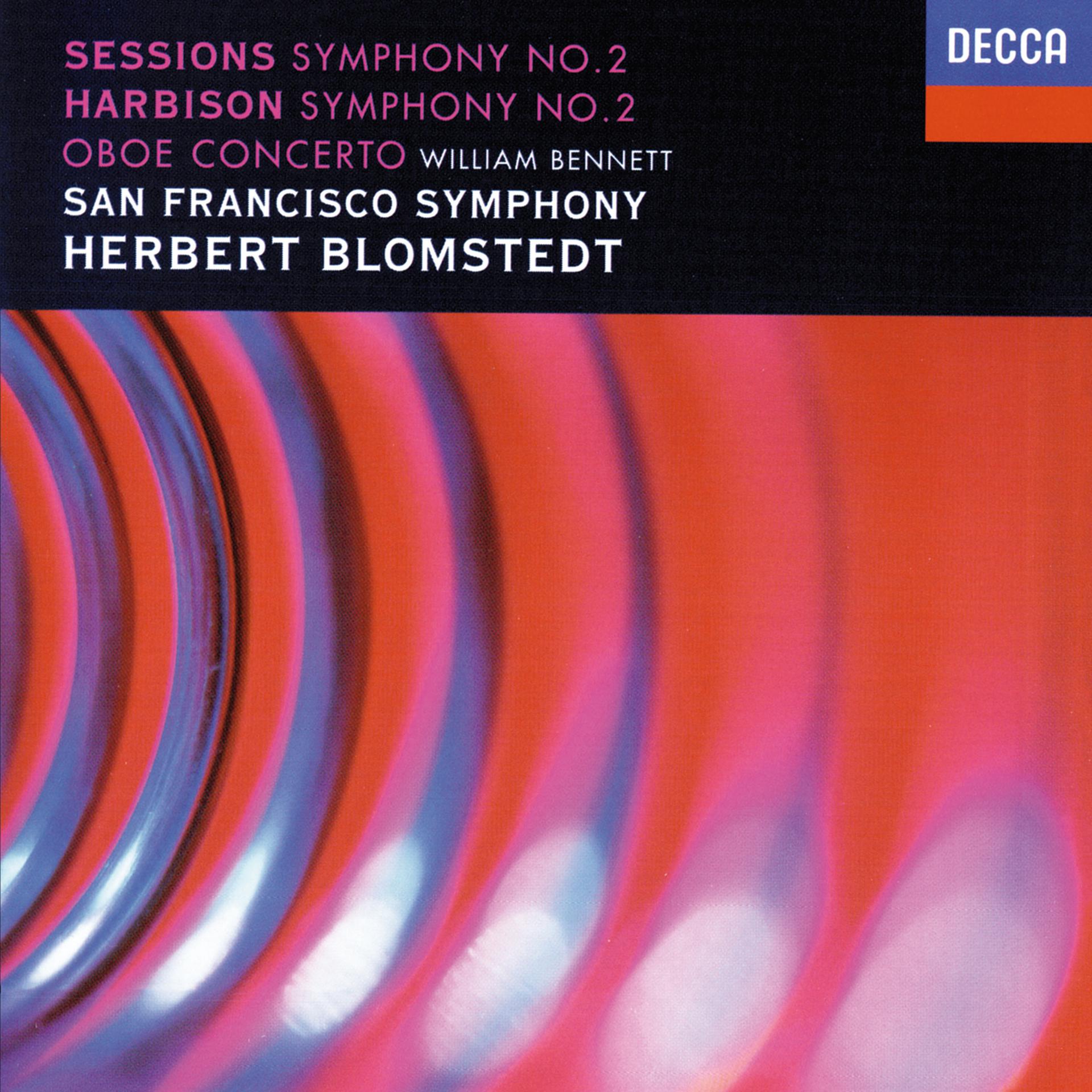Постер альбома Harbison: Symphony No. 2; Oboe Concerto / Sessions: Symphony No. 2