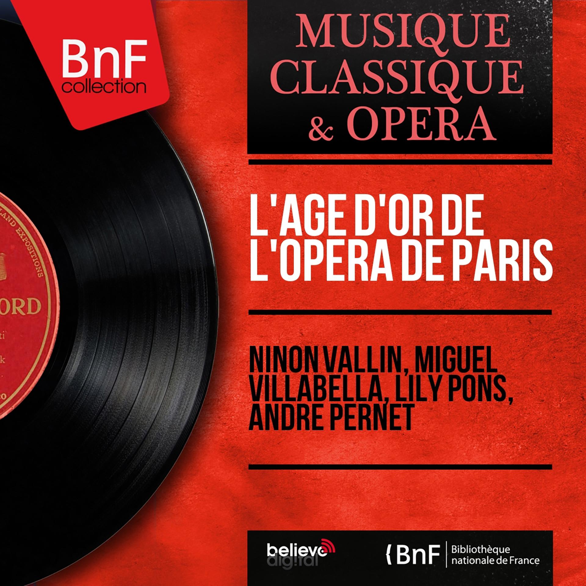 Постер альбома L'âge d'or de l'Opéra de Paris (Mono Version)