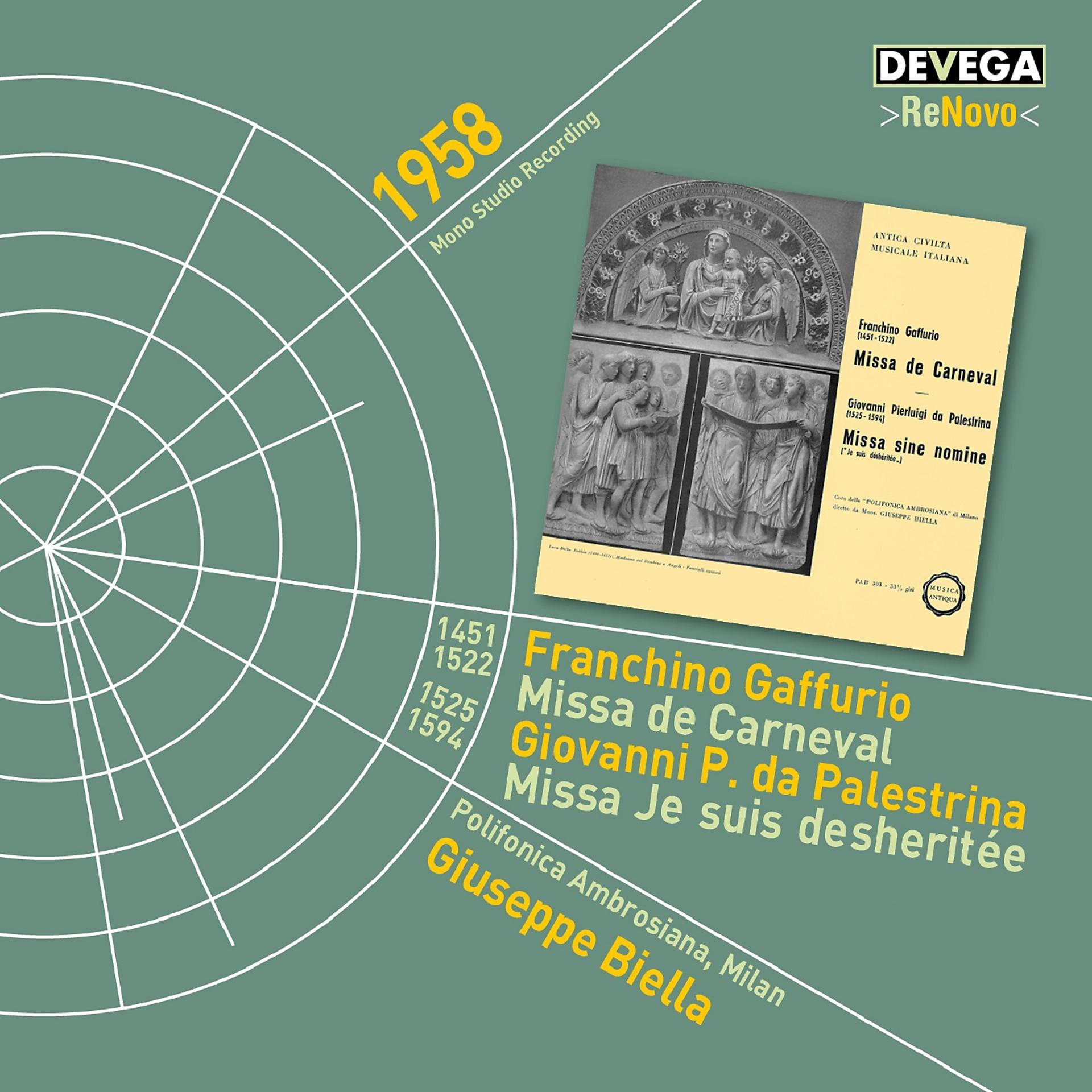 Постер альбома Gaffurio: Missa de Carneval - Palestrina: Missa Je suis desheritée