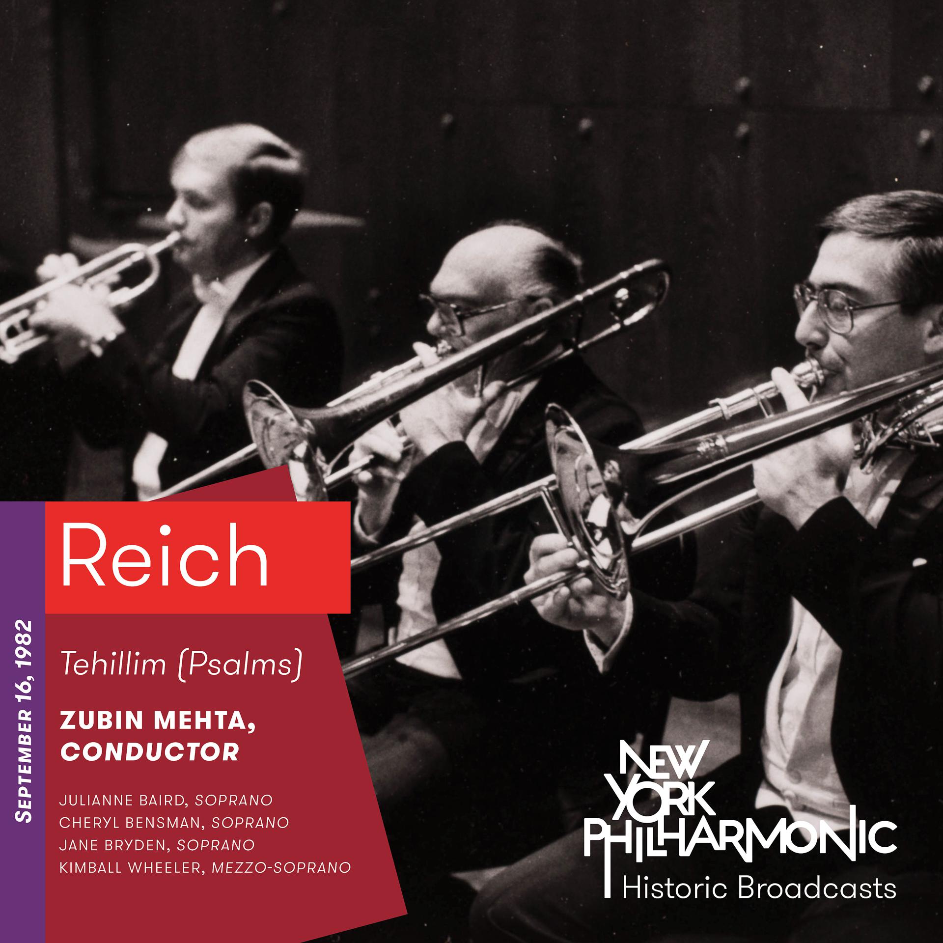 Постер альбома Reich: Tehillim (Psalms) (Recorded 1982)