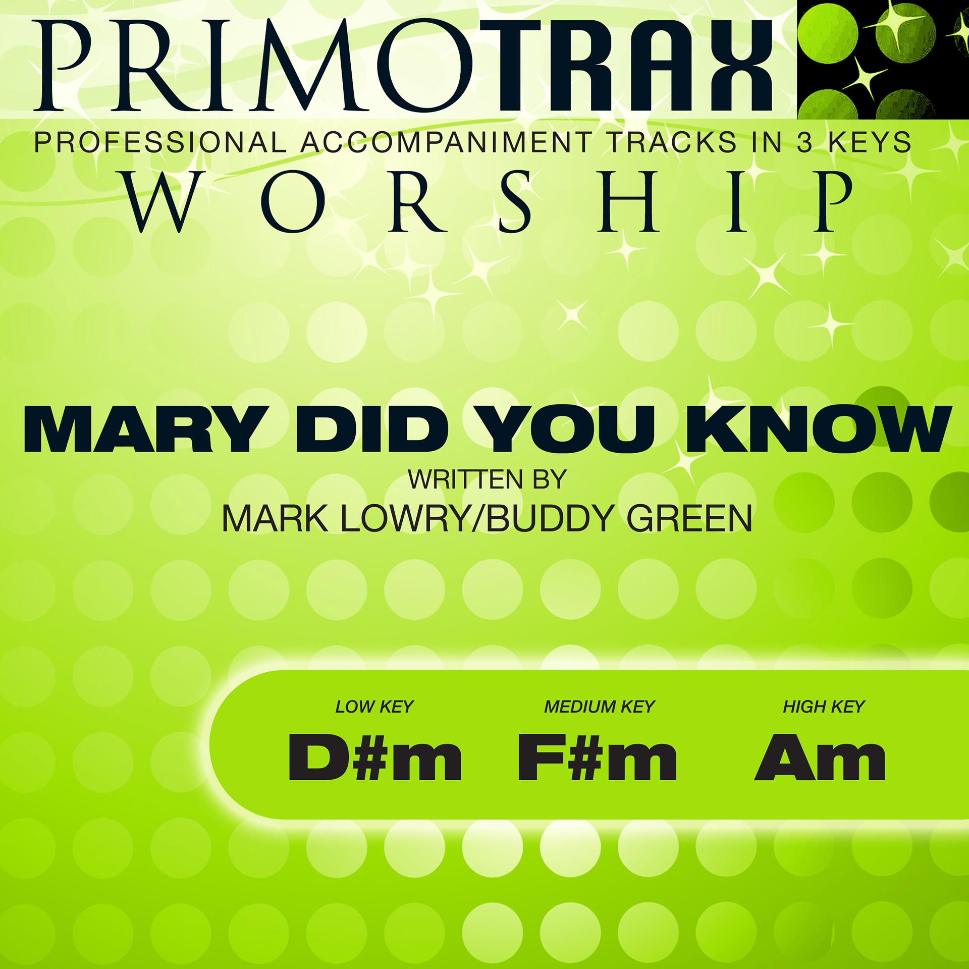 Постер альбома Mary Did You Know (Worship Primotrax) [Performance Tracks] - EP