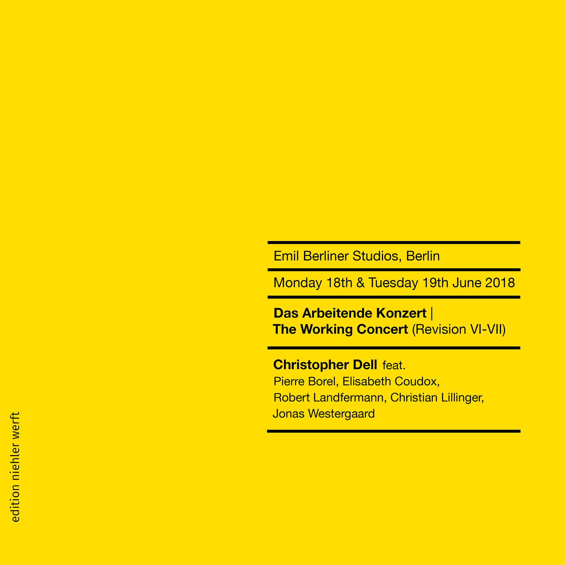Постер альбома Das Arbeitene Konzert/ The Working Concert Revision VI-VII
