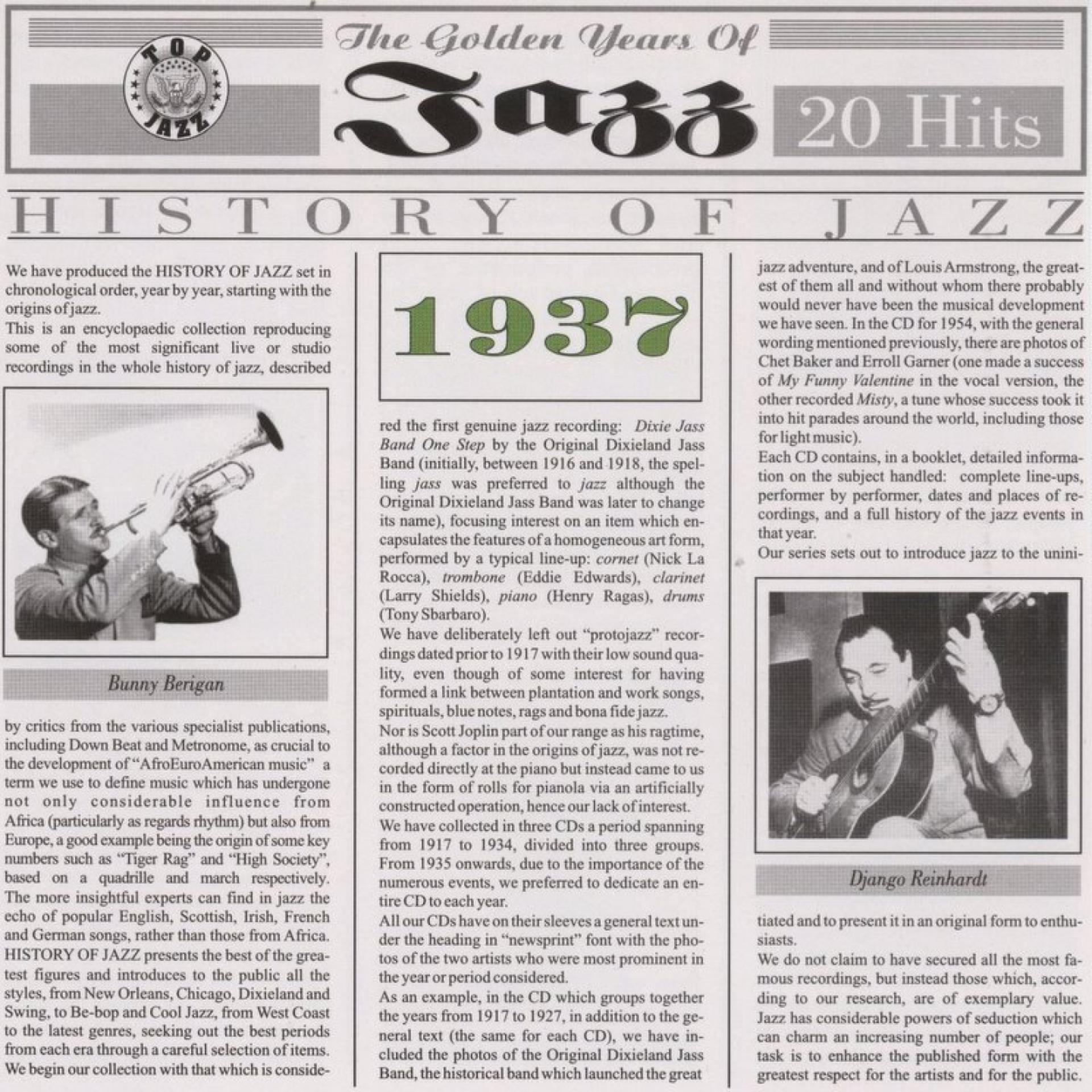 Постер альбома History Of Jazz 1937
