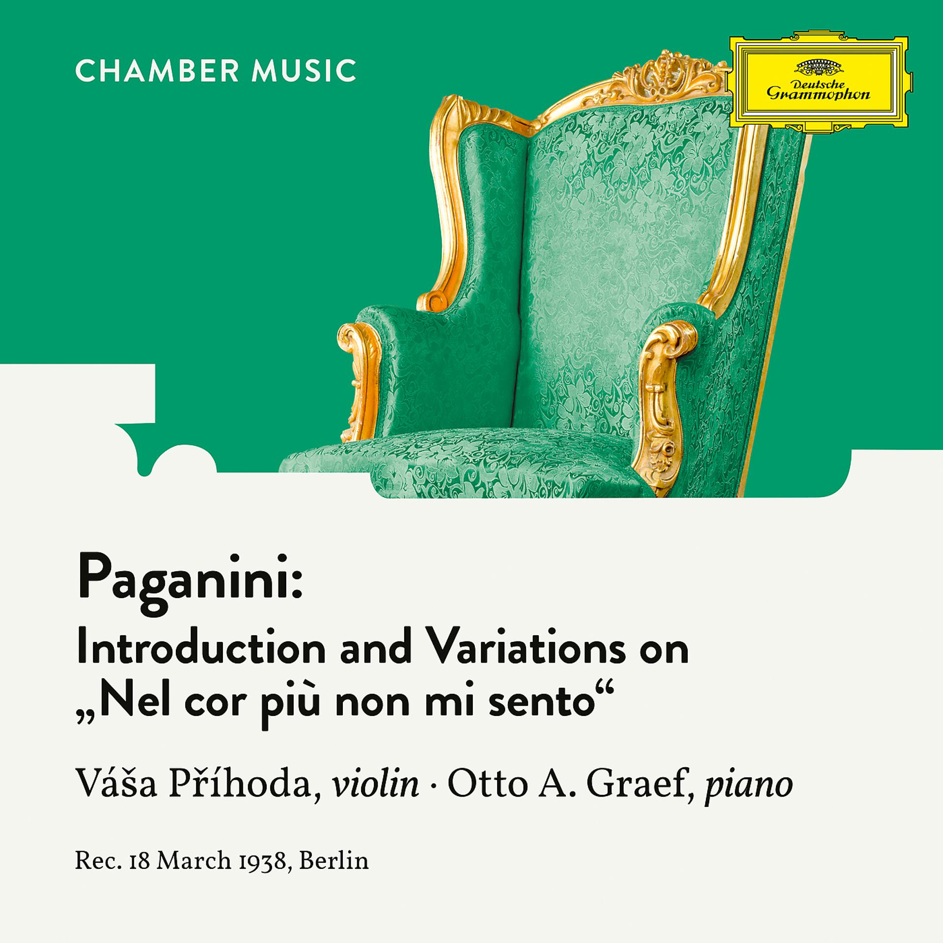 Постер альбома Paganini: Introduction and Variations on "Nel cor più non mi sento", MS 44 (Arr. by Váša Příhoda)